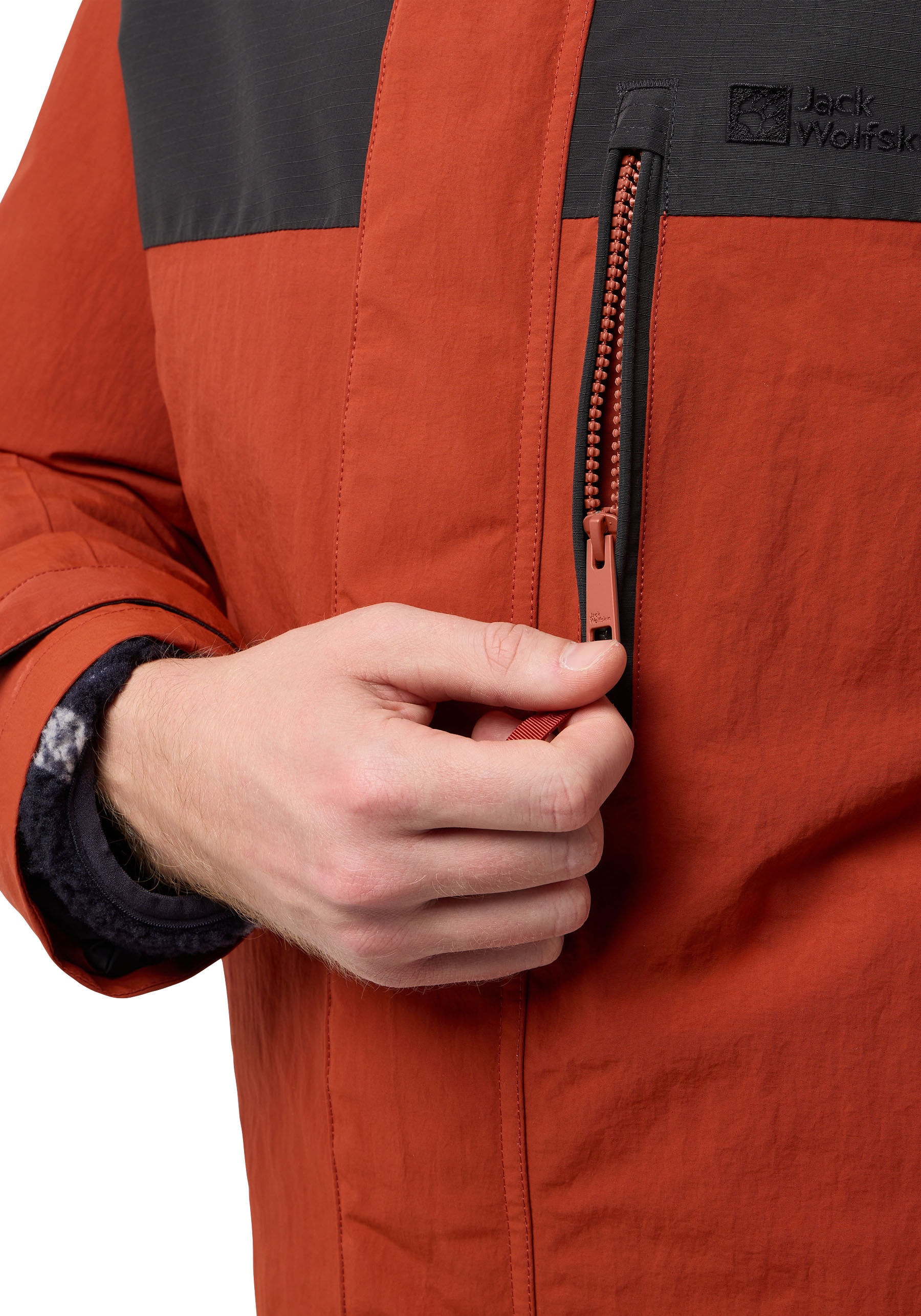 Jack Wolfskin Funktionsparka »GLETSCHERSEE«, mit Kapuze, Wärmend, wasserdicht, Übergangsjacke