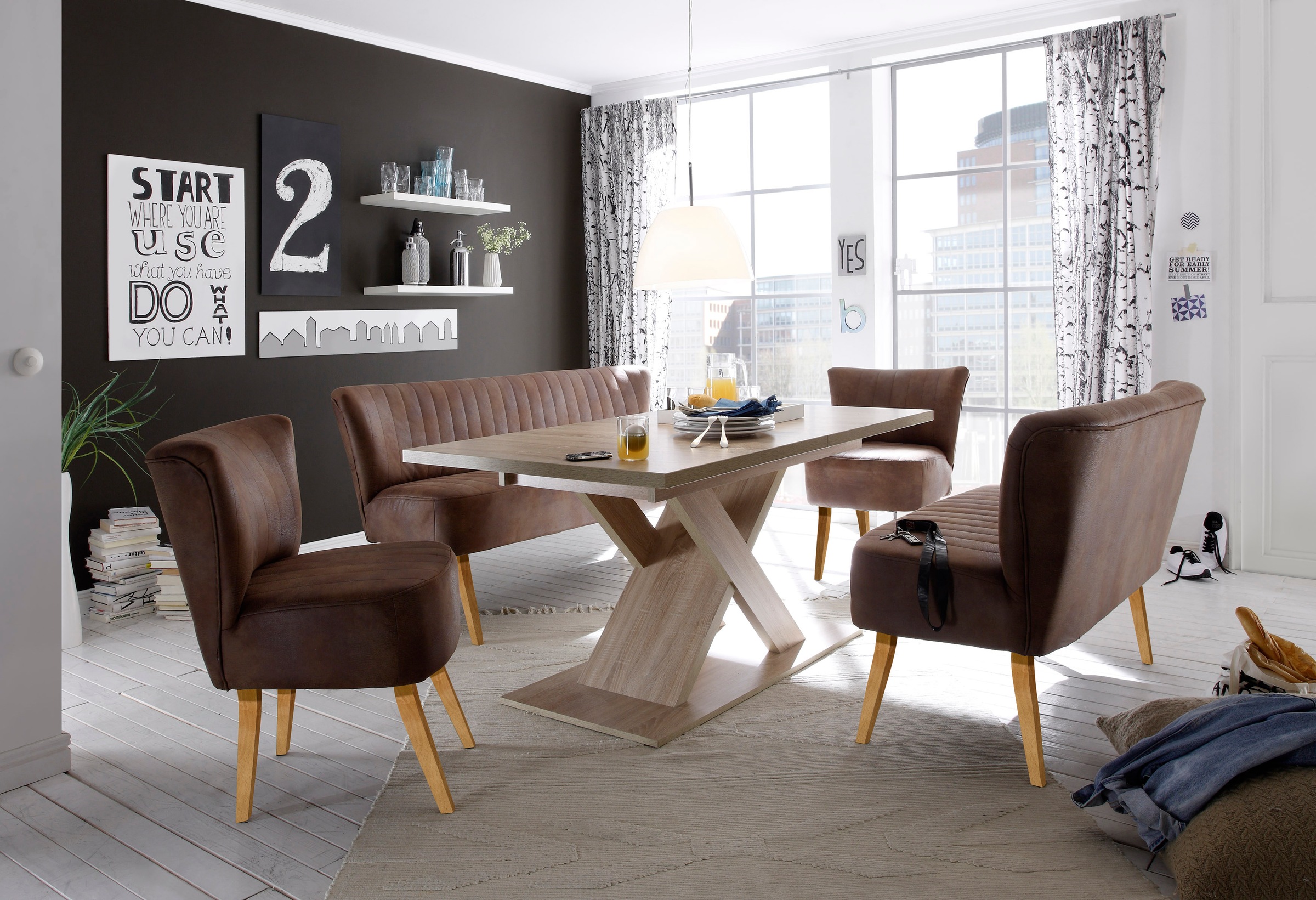 ED EXCITING DESIGN Bank »Marcel«, als 2- oder 3-Sitzer, Küchensofa, Küchenbank