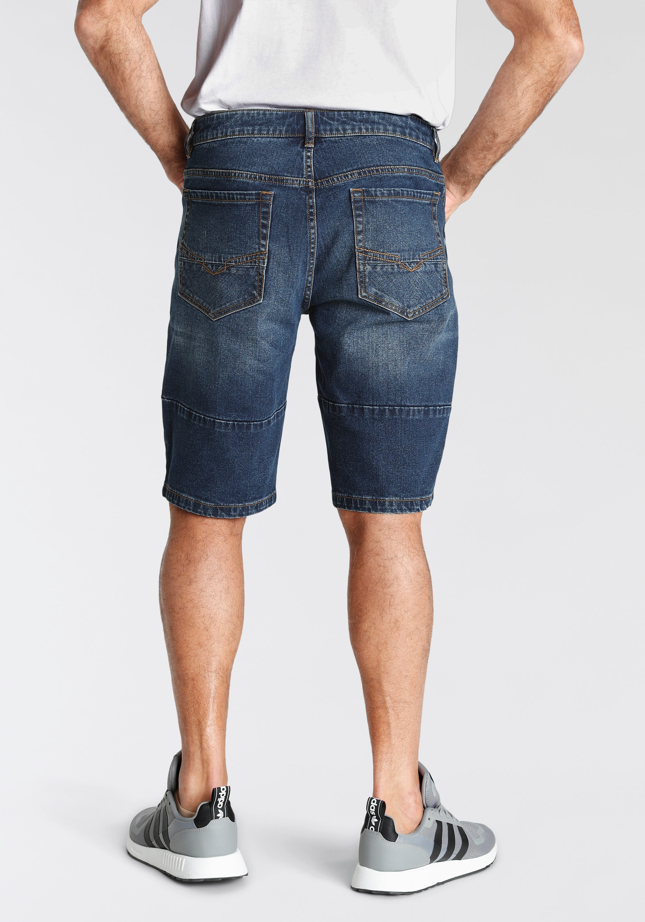 H.I.S Jeansbermudas, entspannte Passform, gerader Beinschnitt, modische Washed-Optik