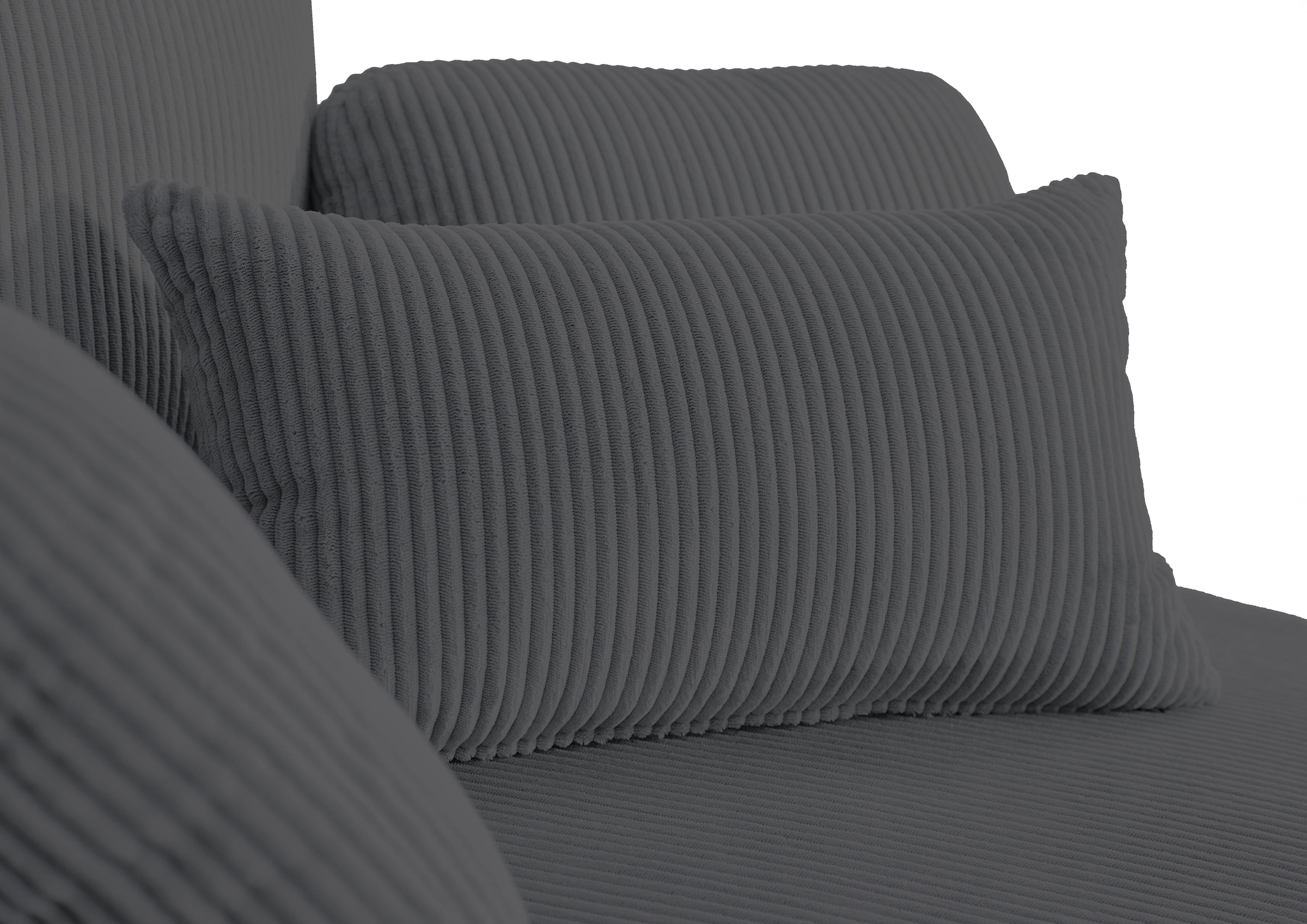 ATLANTIC home collection Loveseat »Ravi, B: 114 cm«, XXL- Sessel, mit Stauraumhocker, Rückenstütze & 4 Zierkissen