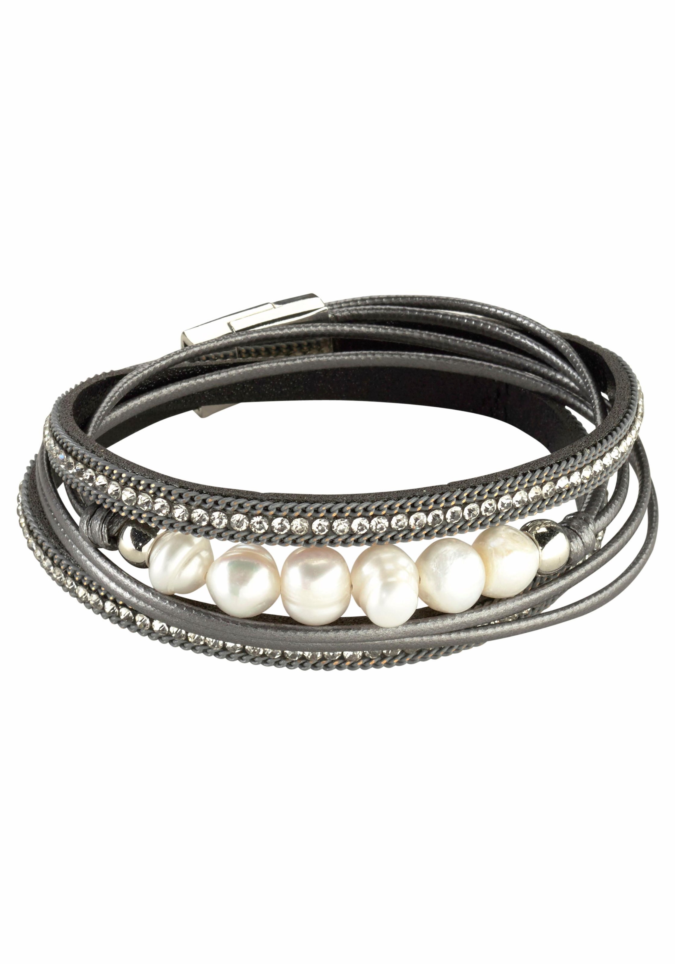 Image of Firetti Armband "zum Wickeln, trendy" mit Strassstein - mit Wachsperle