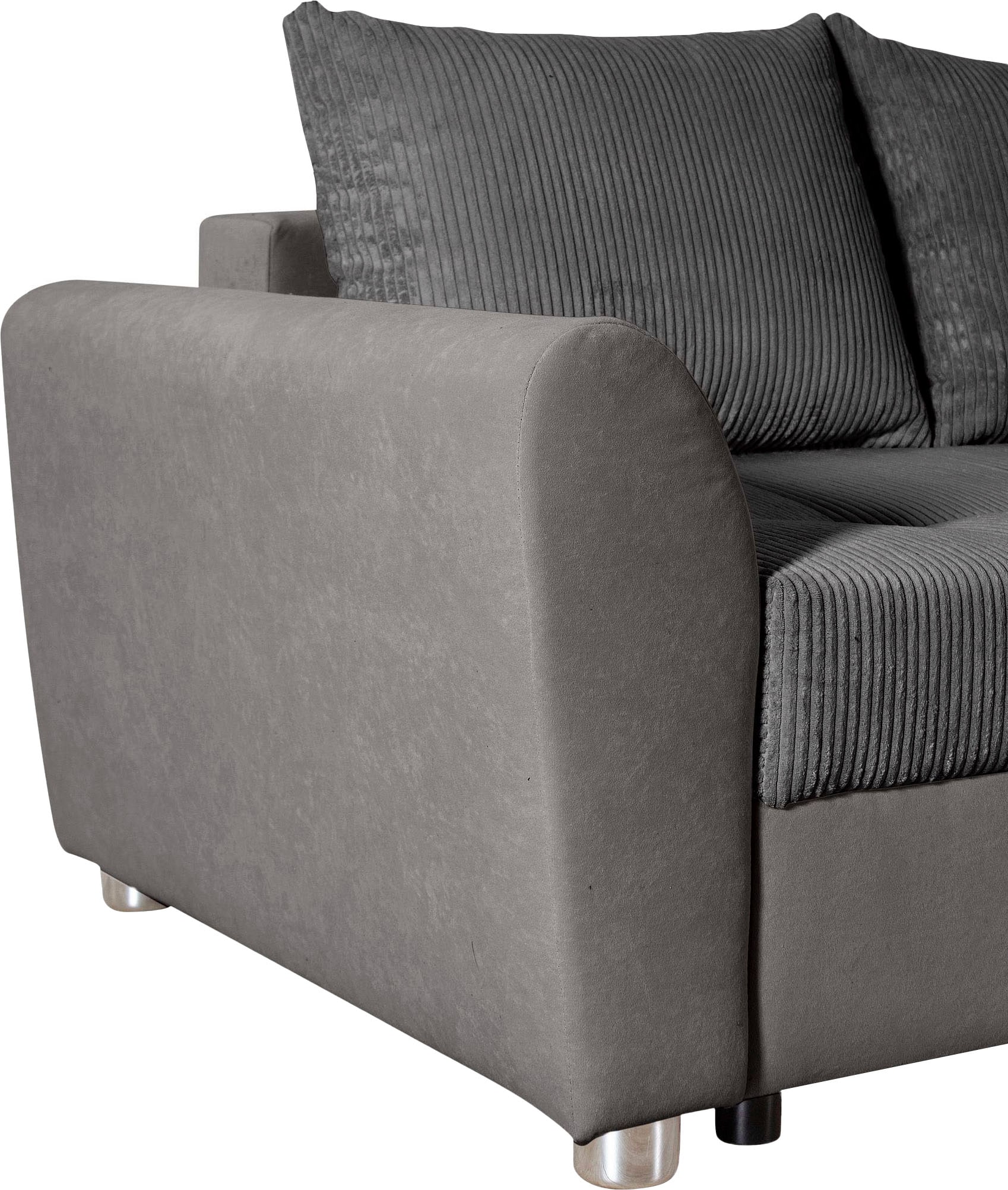 COLLECTION AB »Jana XL L-Form, B: 250 cm« Schlaffunktion, Bettkasten & 1 Zierkissen, Federkern