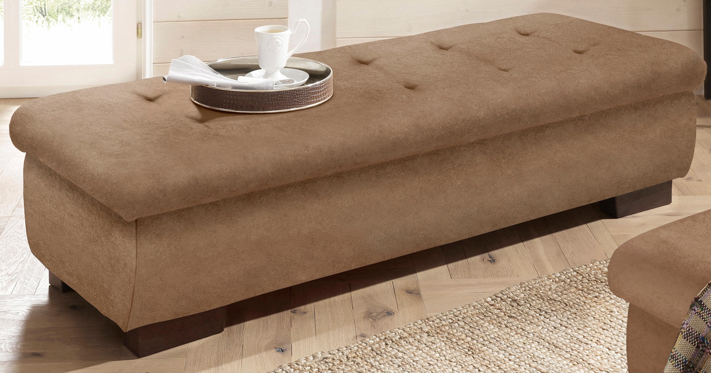 Image of Home affaire Hocker »Bergen«, mit Staufach, 161 cm breit bei Ackermann Versand Schweiz