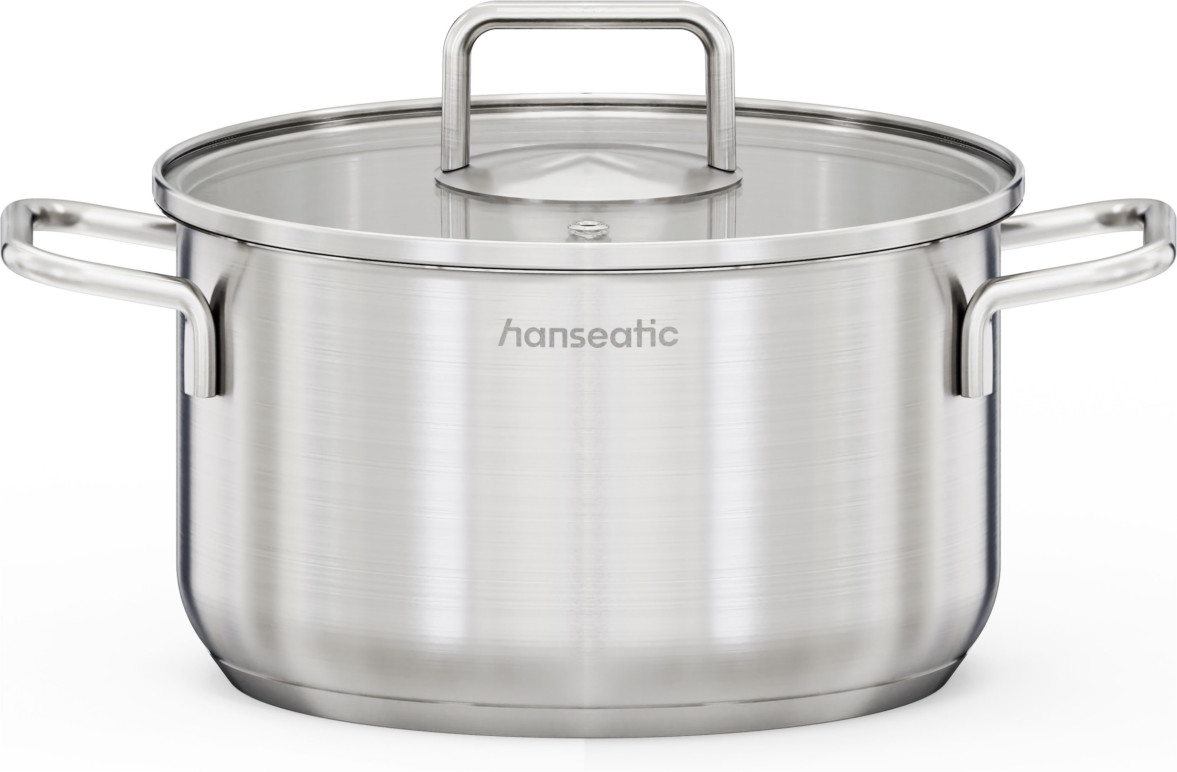 Hanseatic Topf-Set »BASIC« Set, Stielkasserolle 16 cm, Kochtopf 2x16/2x20/1x24 cm, 11 tlg. Edelstahl 18/10