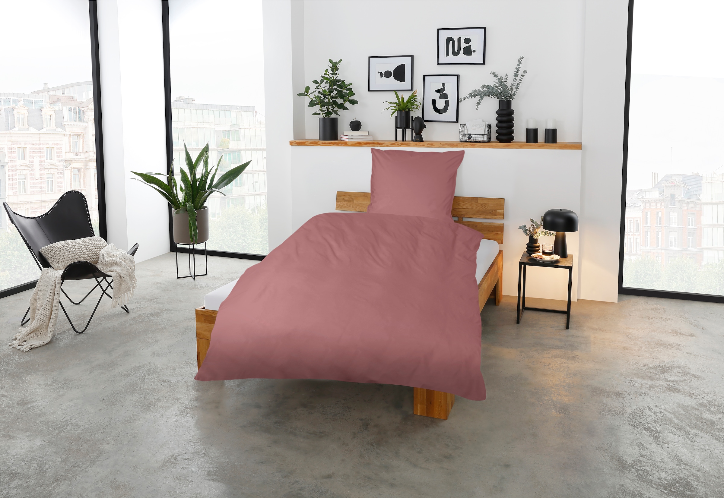 CASATEX Bettwäsche »Uni«, Uni Design, Reissverschluss, tolle Farben