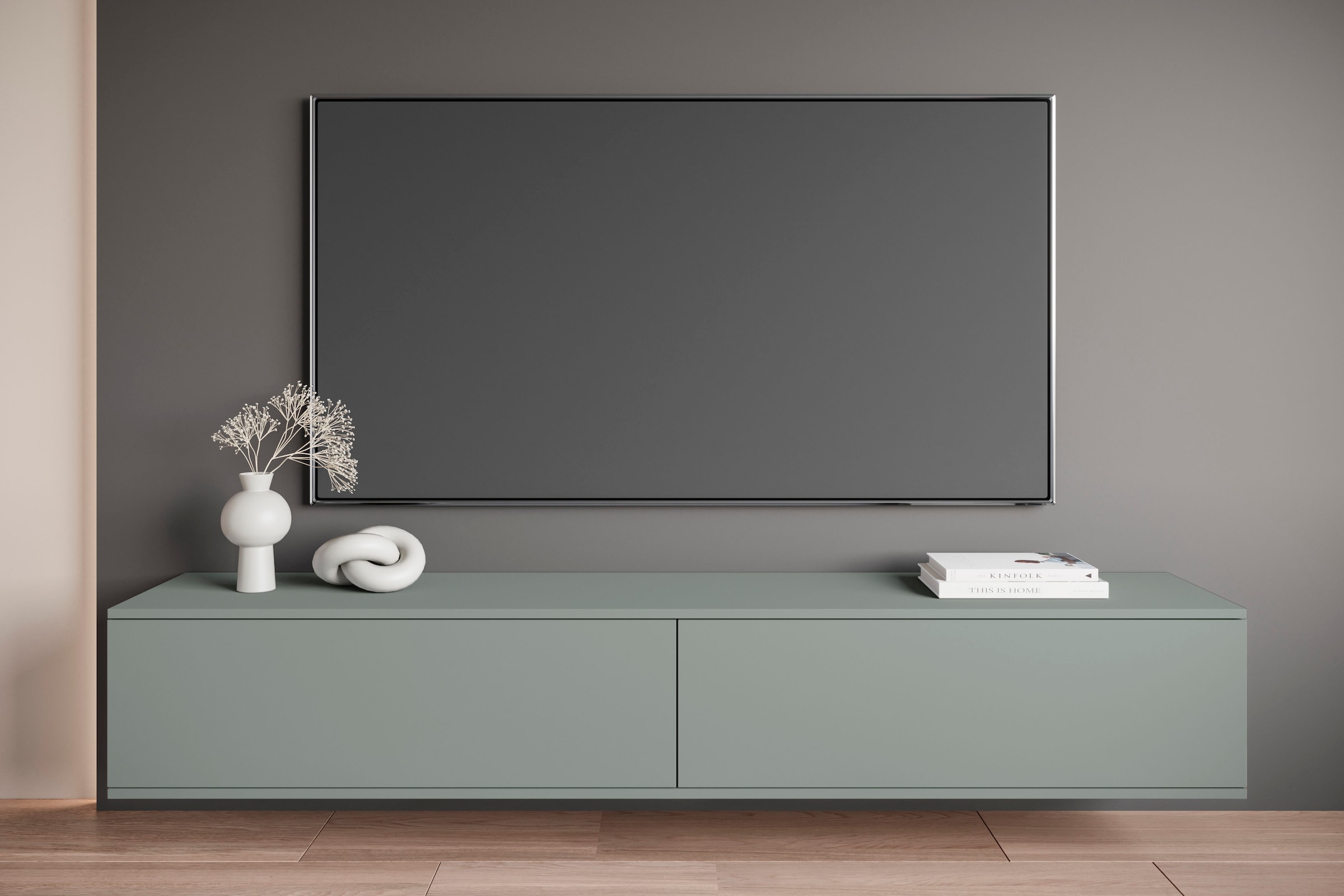 GOODproduct Lowboard »Kenia« 1 Stk. tlg. 2 Klappen – flexibel hängend oder stehend montierbar