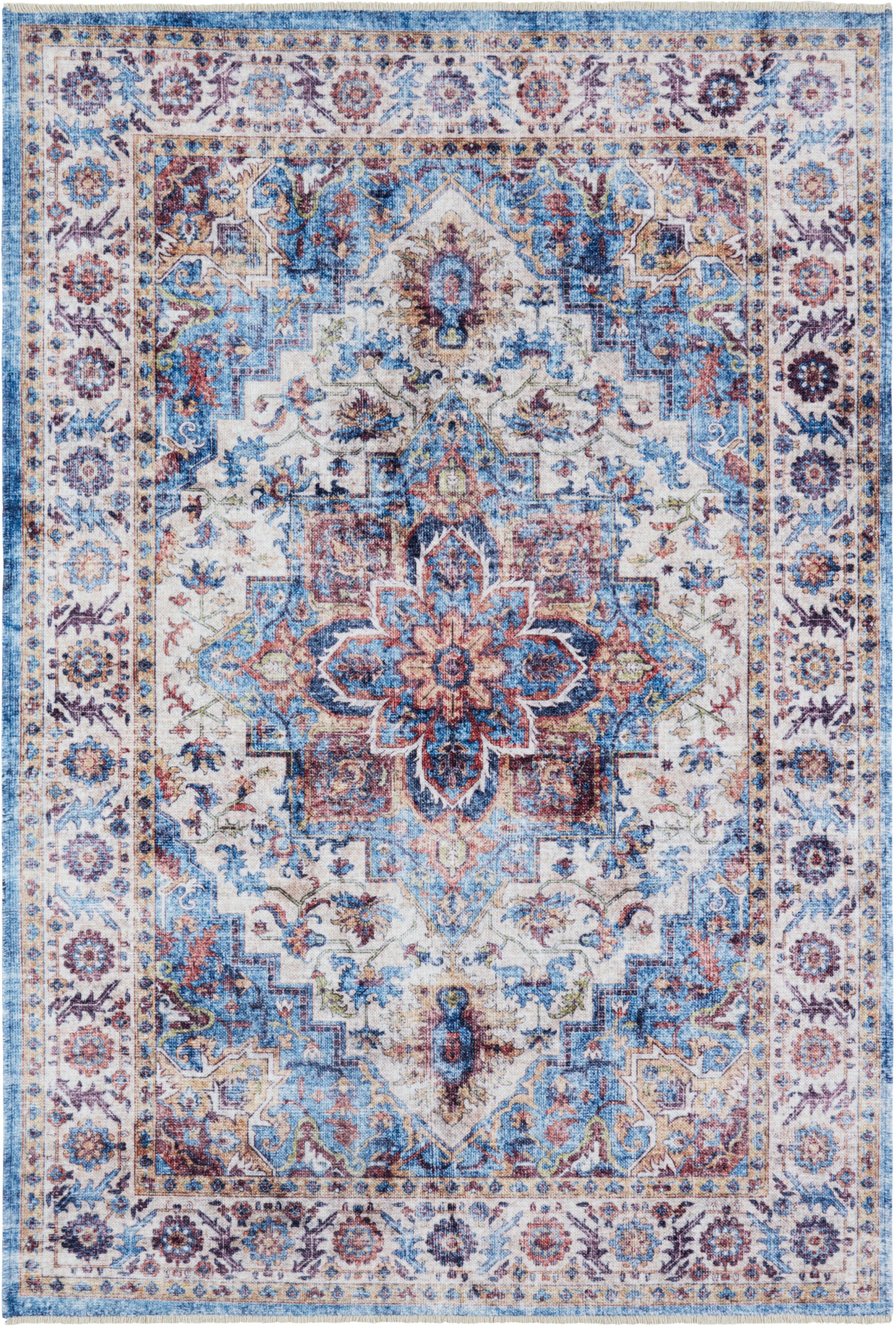 Image of NOURISTAN Teppich »Tabriz Dewana«, rechteckig, 7 mm Höhe, Orient Optik, Used Look, Wohnzimmer, Schlafzimmer, Arbeitszimmer, Robust, Pflegeleicht, Gekettelt bei Ackermann Versand Schweiz