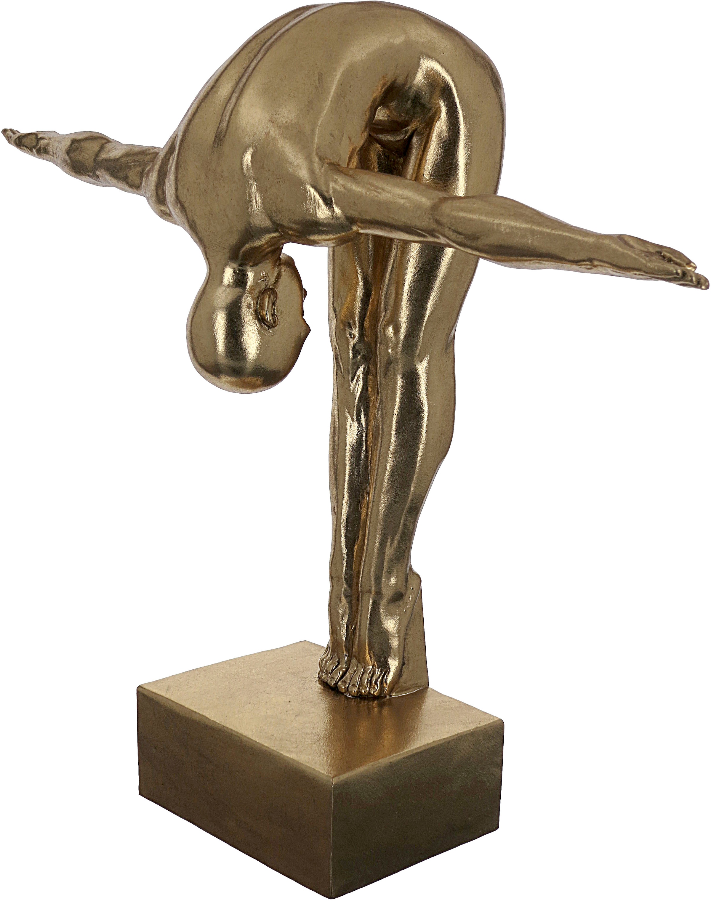 Image of GILDE Dekofigur "Skulptur Cliffhanger Cliffhanger goldfarben H. 46,5 cm"