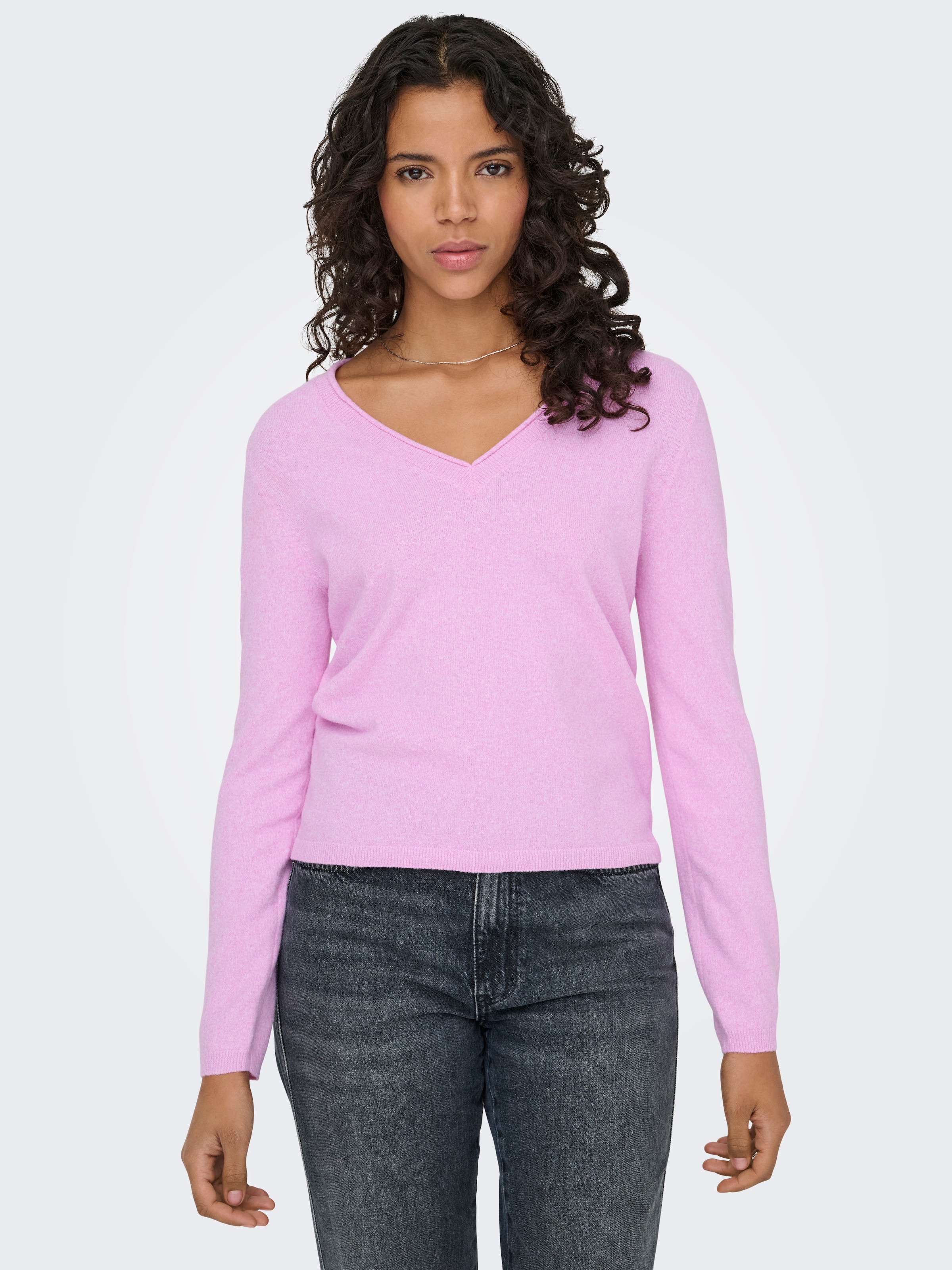 ONLY Pull col V »ONLLOYAL LIFE LS V-NECK PULLO KNT NOOS«