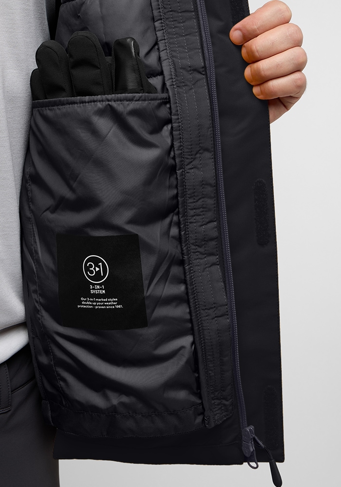 Jack Wolfskin 3-in-1-Funktionsjacke »JASPER 3IN1 JKT M«, mit Kapuze
