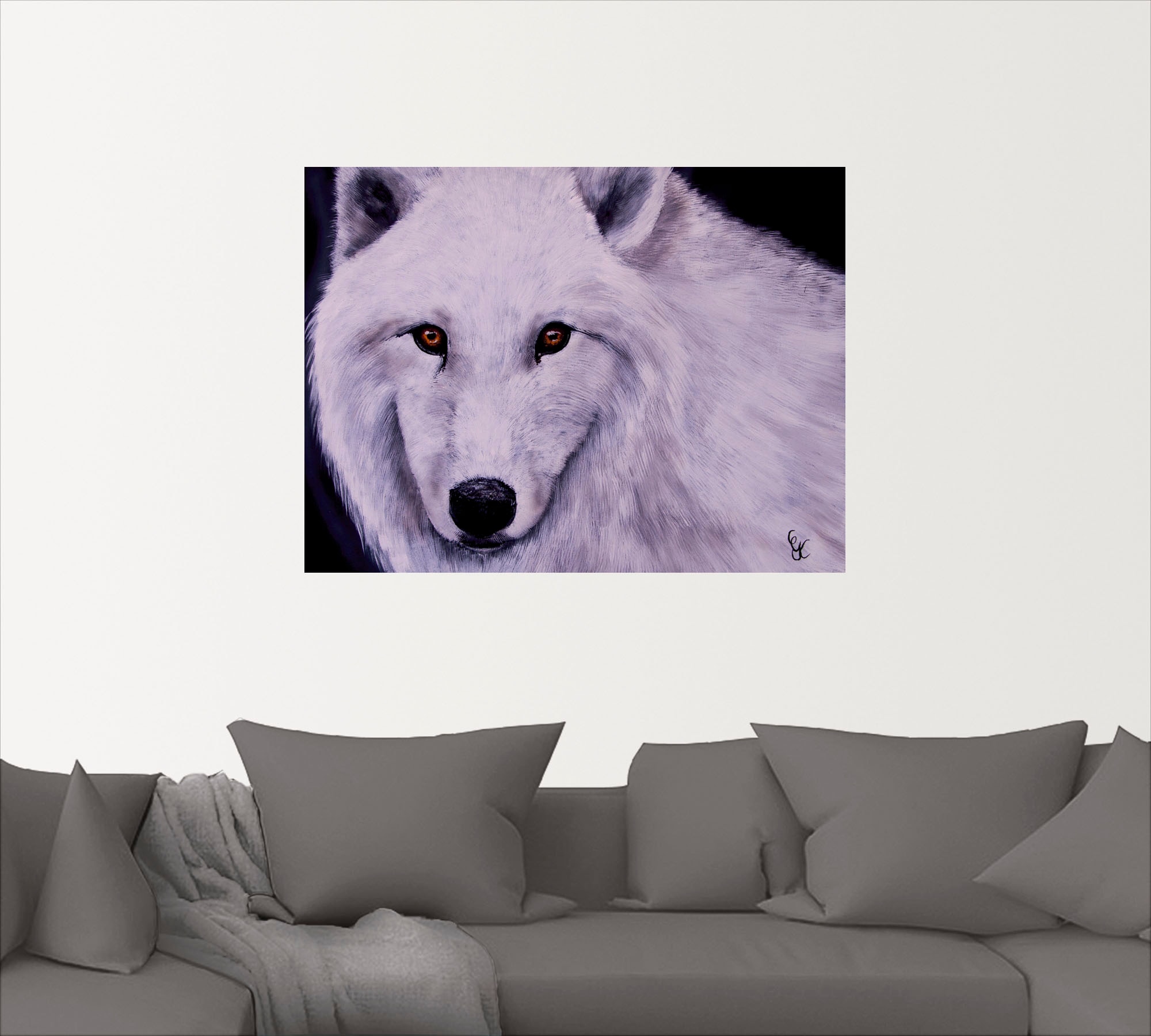 Artland Wandfolie »Weisser Wolf«, Wildtiere, (1 St.), selbstklebend