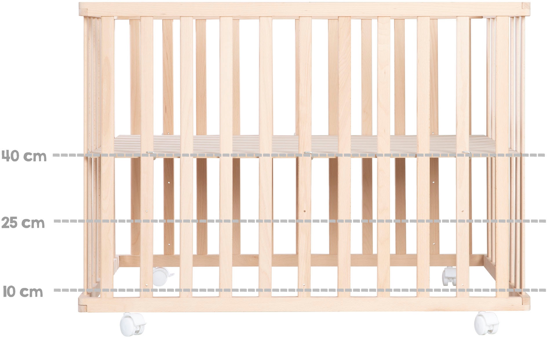 roba® Laufgitter »Little Stars, 100x100 cm, natur«, bis 15 kg, mit Stoffeinlage und Nestchen; höhenverstellbar