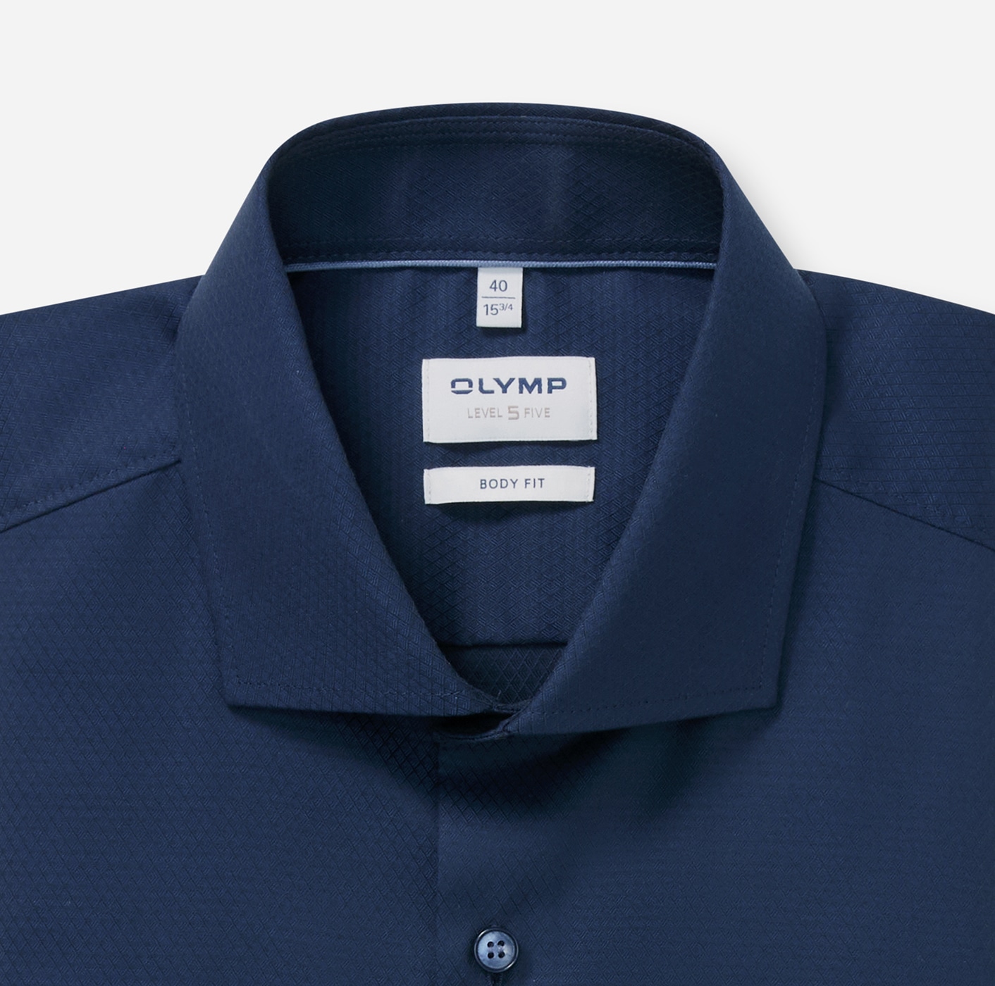 OLYMP Langarmhemd »Level 5« Businesshemd, body fit, Royal-Kentkragen, unifarben