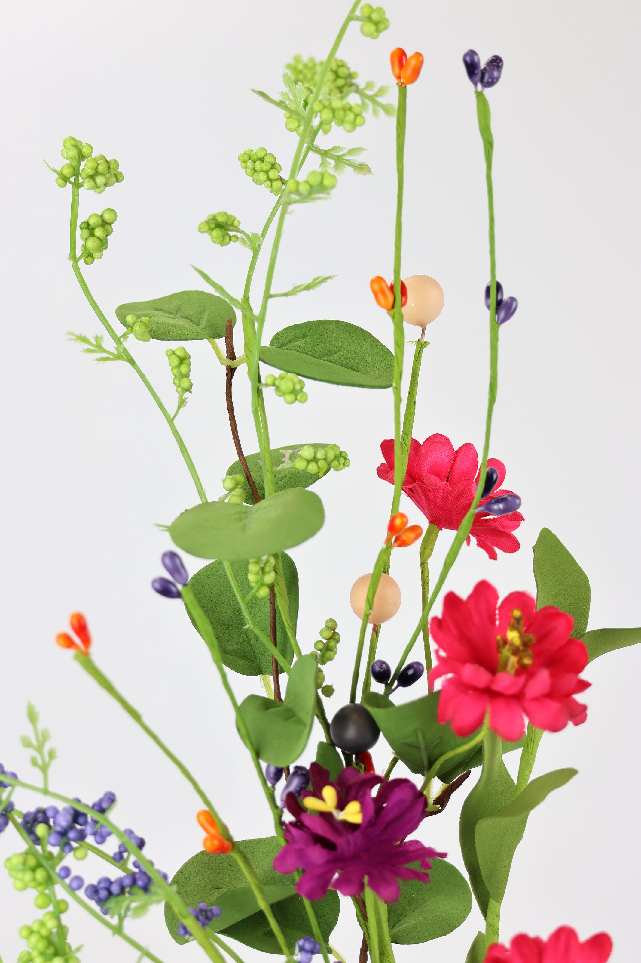 I.GE.A. Kunstzweig »Künstlicher Blütenzweig«, 2erSet Kunstblume Margerite Gänseblümchen Zweig Dekozweig Einzelblume