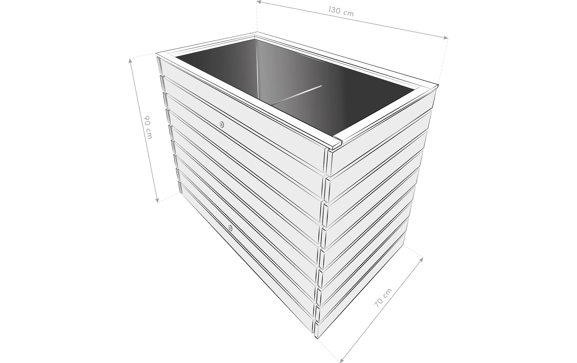 WESTMANN Hochbeet »WM13070« 820 l, BxTxH: 130x70x90 cm
