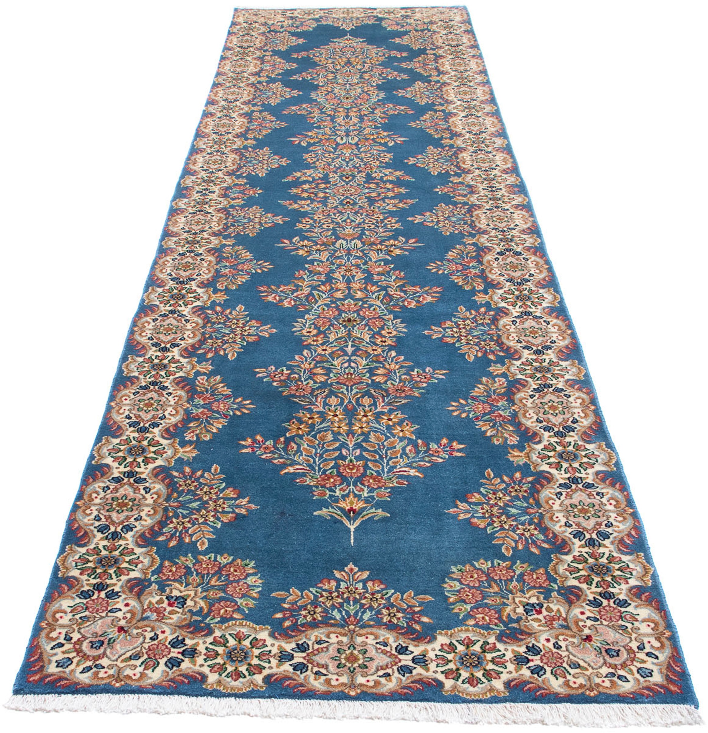 Image of morgenland Orientteppich »Perser - Royal - 378 x 96 cm - blau«, rechteckig, 10 mm Höhe, Wohnzimmer, Handgeknüpft, Einzelstück mit Zertifikat bei Ackermann Versand Schweiz