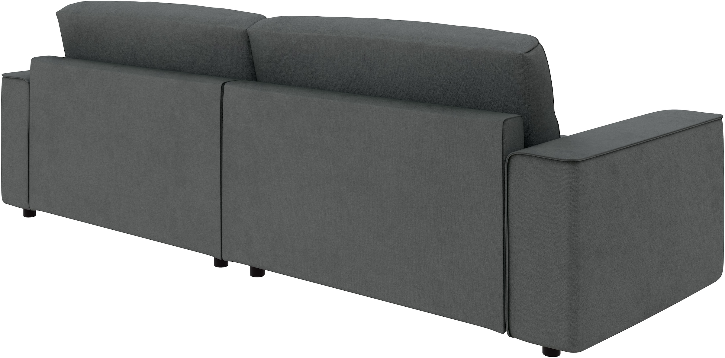 Home affaire Ecksofa »Chance, Recamiere beidseitig montierbar, Schlaffunktion, Breite 265 cm« in Struktur fein LINO, mit Schlaffunktion und Bettkasten