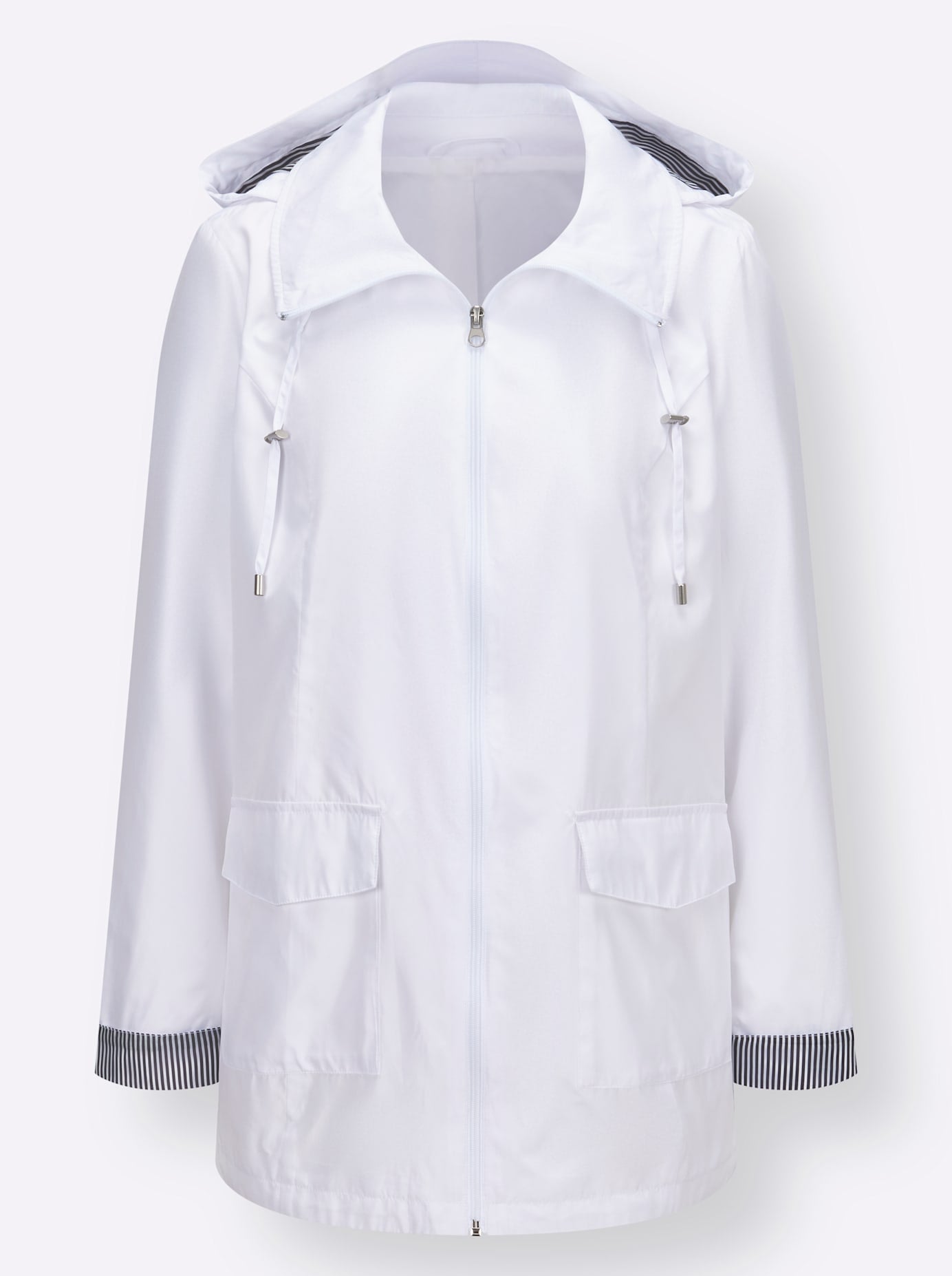 Classic Basics Langjacke, mit Kapuze