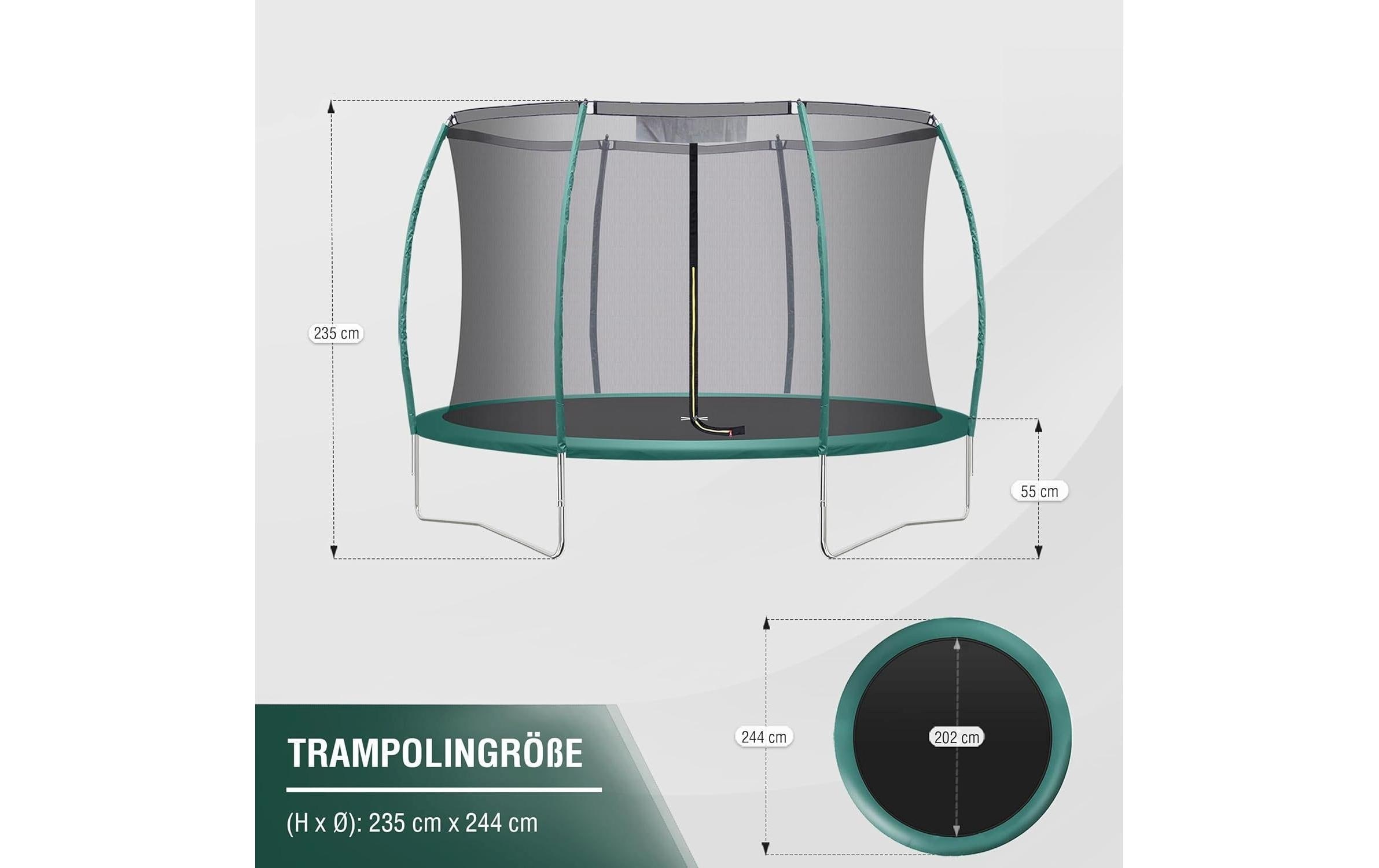 KOOR Gartentrampolin »mit Leiter Ø 244 cm«, Ø 244 cm