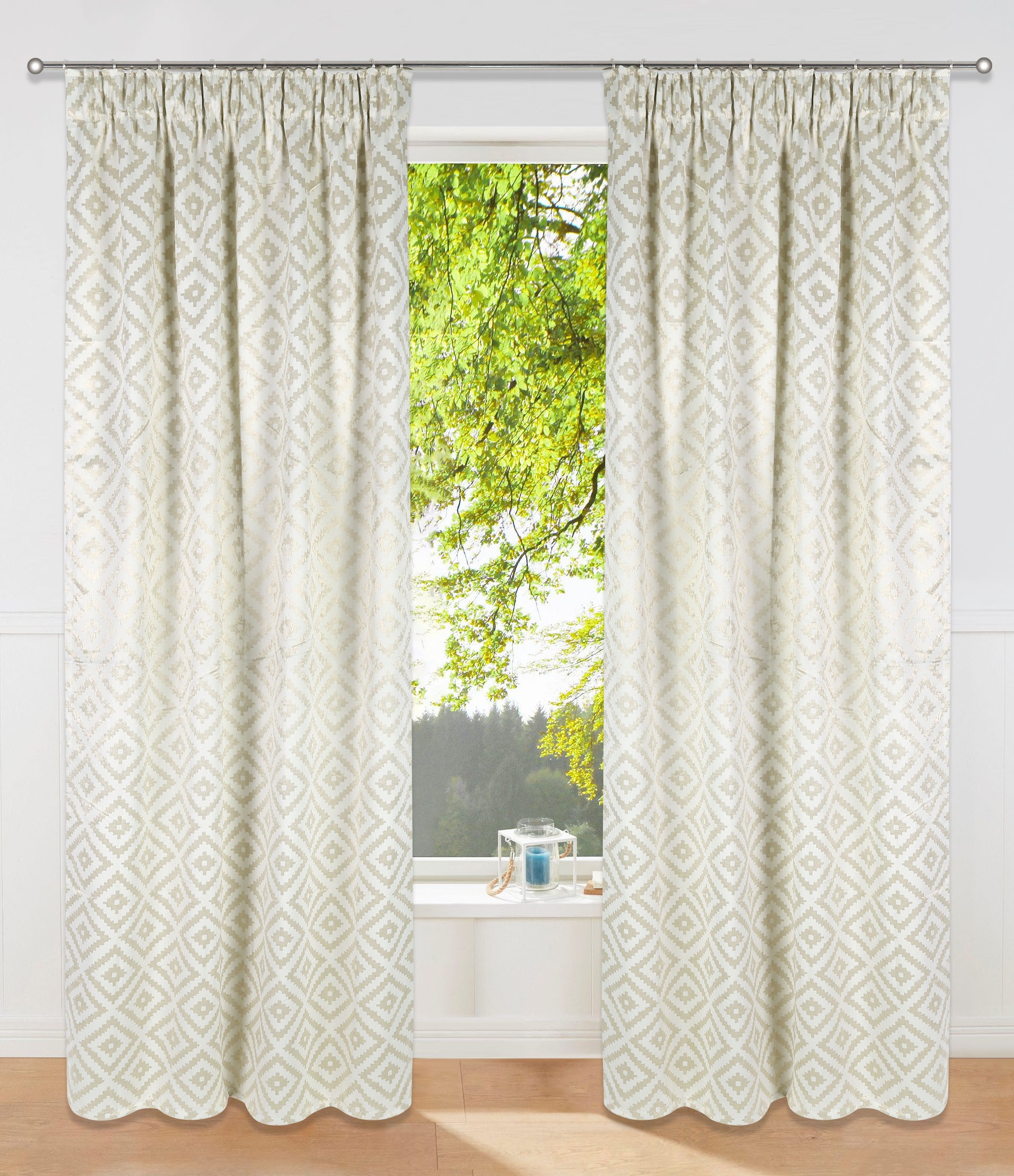 Image of elbgestoeber Verdunkelungsvorhang »Elbscholle«, (1 St.), blickdicht, mit beidseitigem Jacquard Muster, modern, bis 295 cm Länge bei Ackermann Versand Schweiz