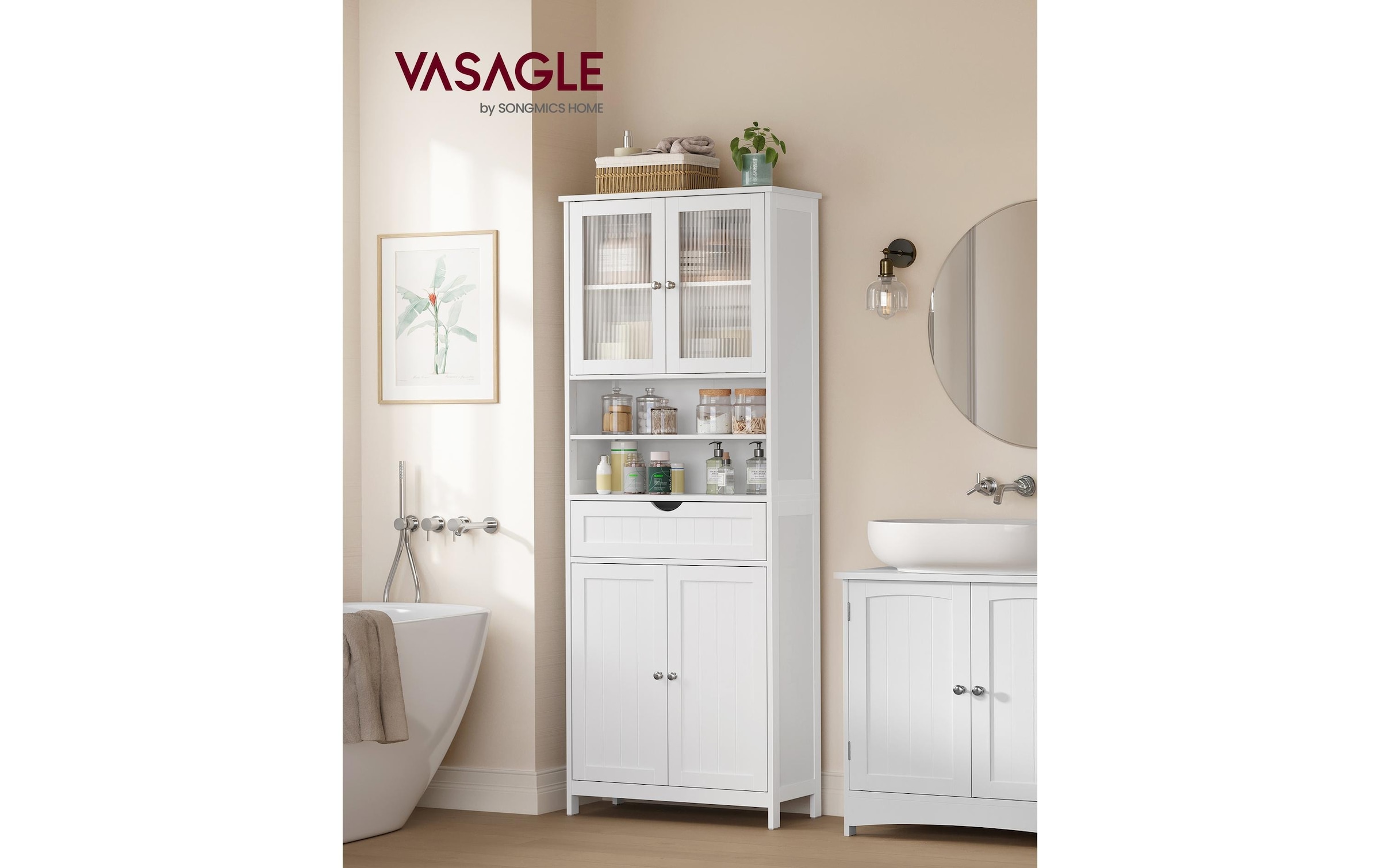 Image of VASAGLE Kommode "Landhausstil 30 x 170 cm"