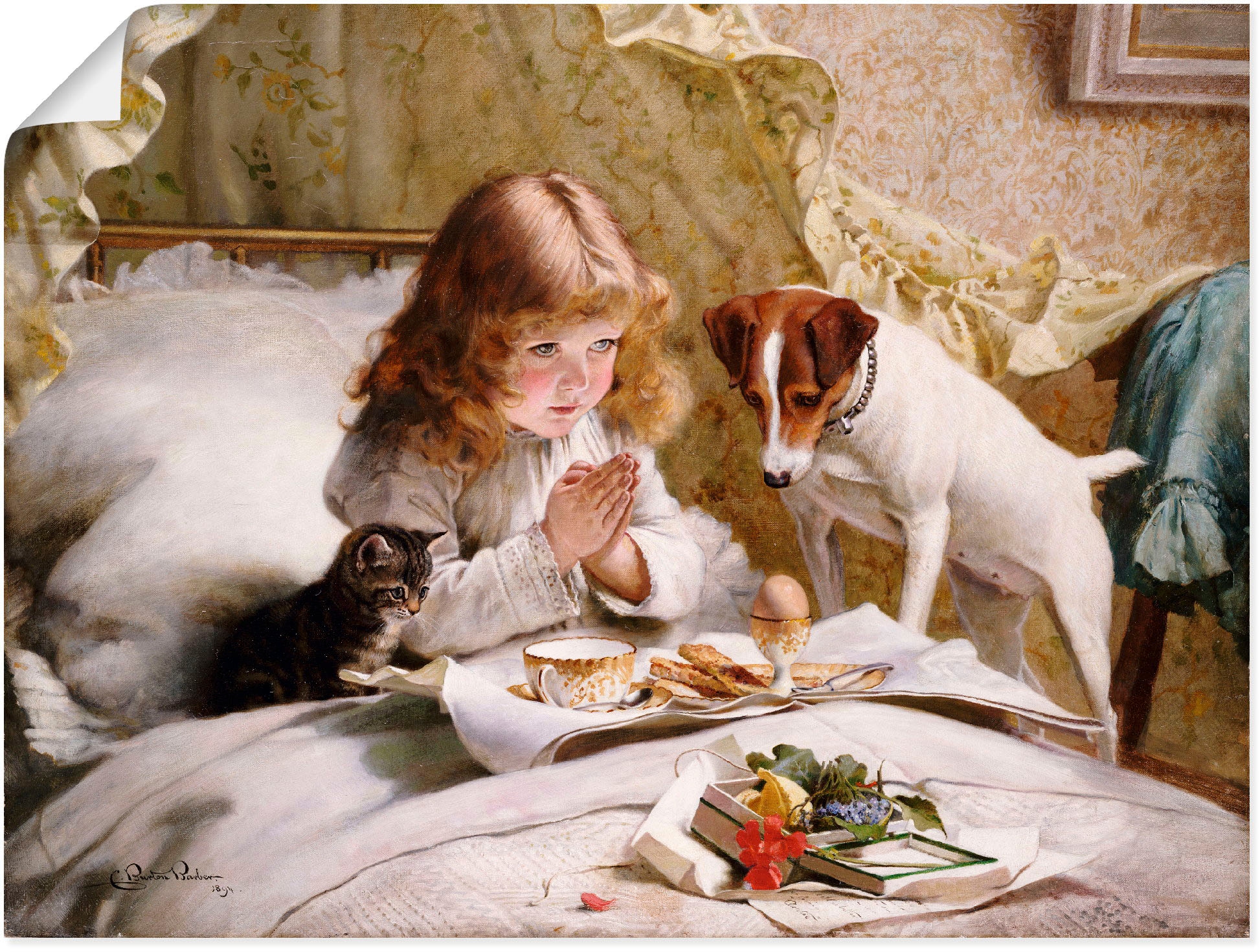 Artland Wandbild »Das Gebet. Kind, acheter (1 oder Leinwandbild, als 1894«, versch. in St.), Wandaufkleber Poster confortablement Grössen