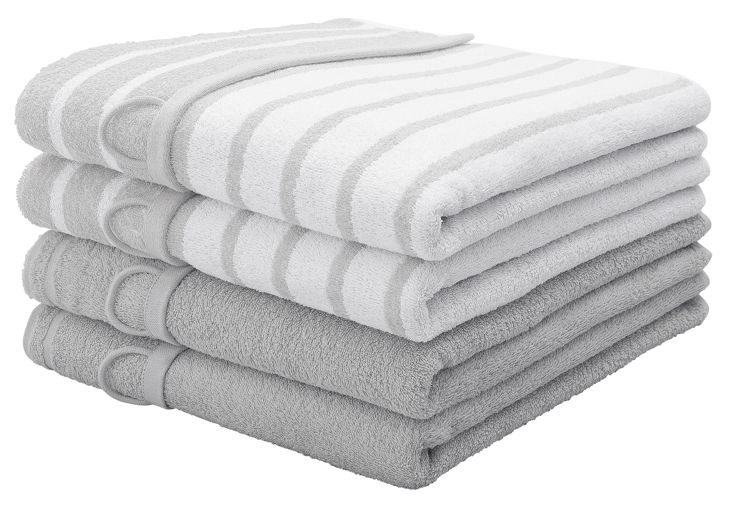 Image of GOODproduct Duschtücher "Finn, Duschtücher 70x140cm" Set und Serie, mit Uni Farben und Streifen, 100% Baumwolle