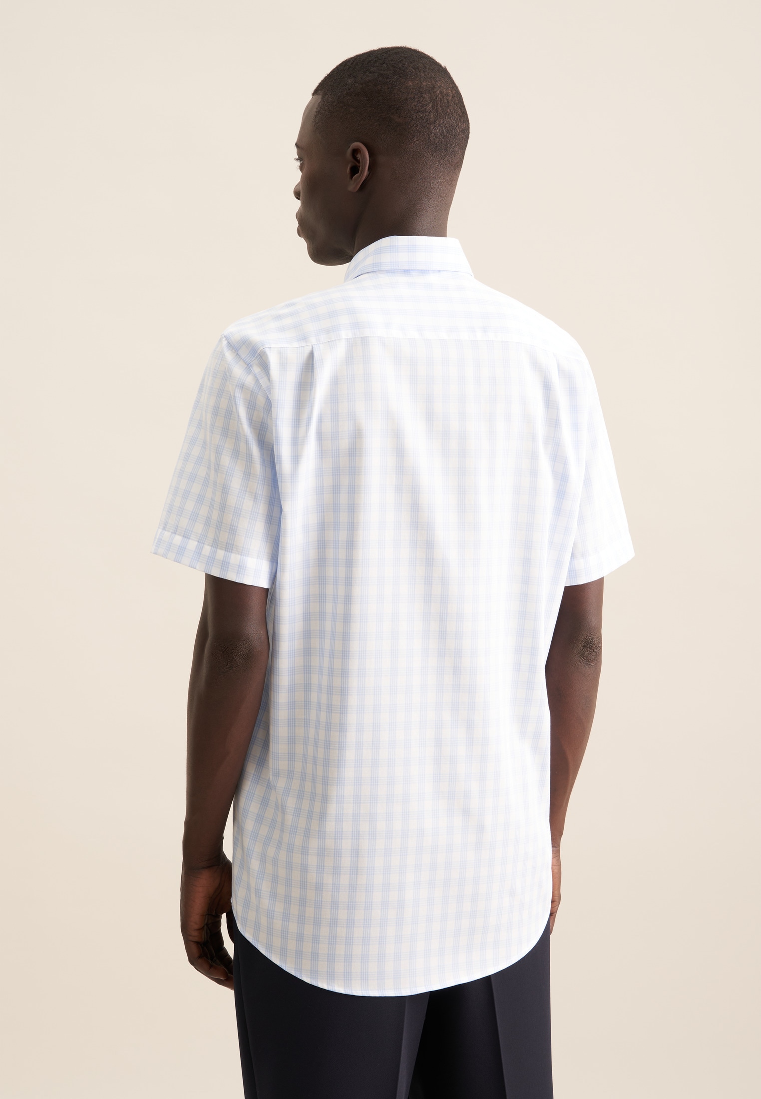 seidensticker Businesshemd »Regular« Regular 1/2 Button-Down-Kragen Karo