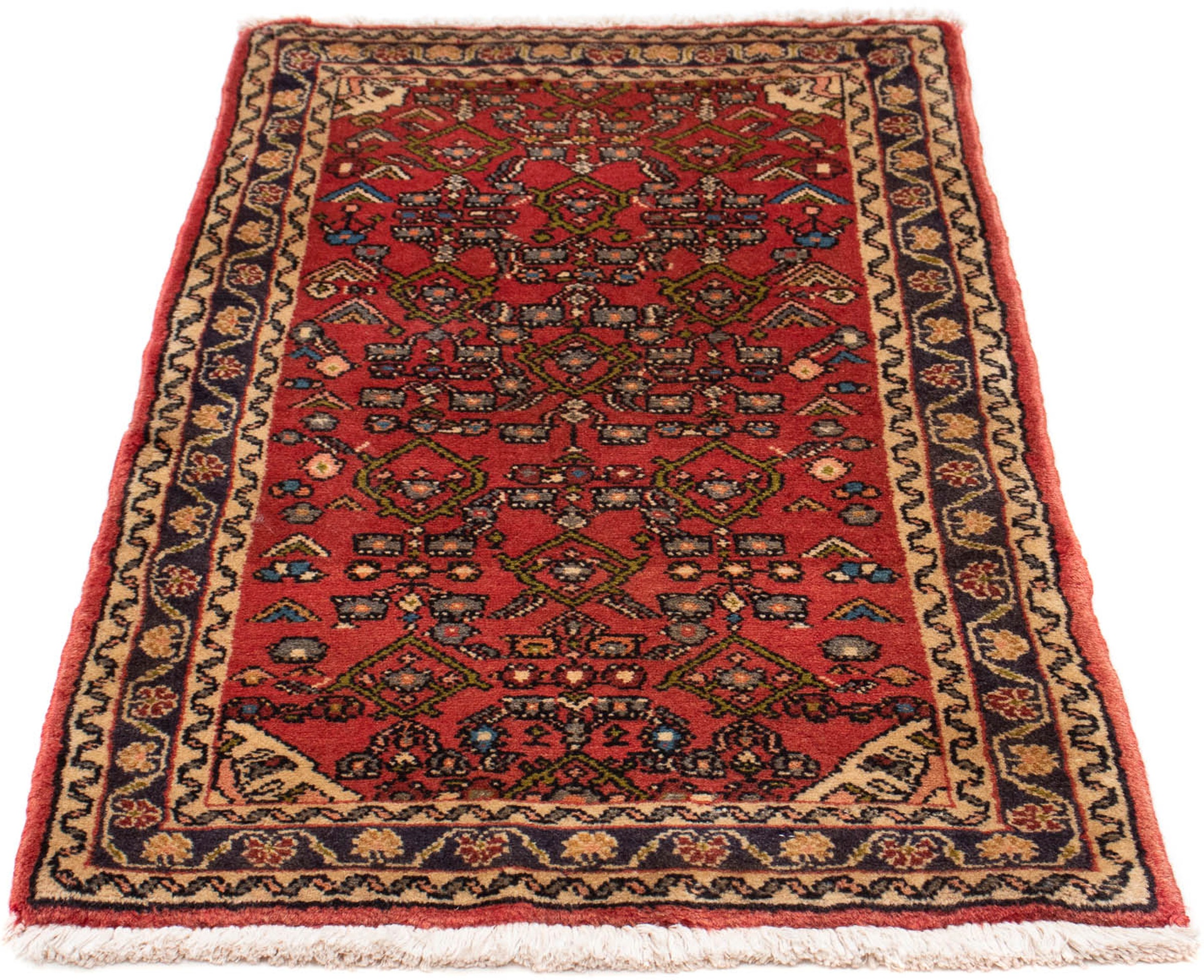 Image of morgenland Orientteppich »Perser - Nomadic - 97 x 58 cm - dunkelrot«, rechteckig, 10 mm Höhe, Wohnzimmer, Handgeknüpft, Einzelstück mit Zertifikat bei Ackermann Versand Schweiz