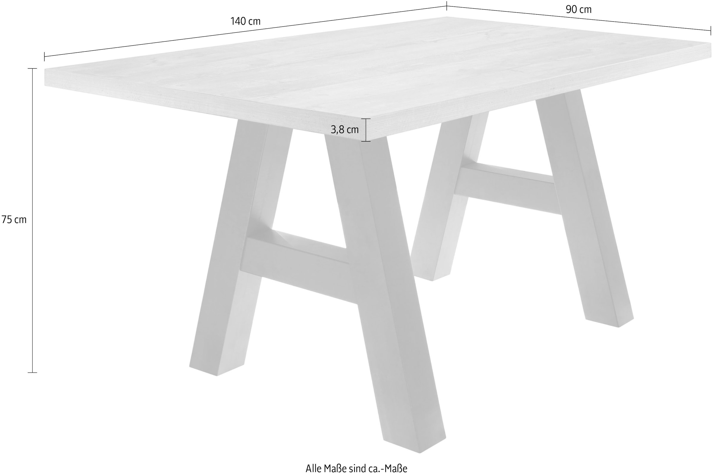 Mäusbacher Table de salle à manger »Mister TOPSELLER!« OTTOs Choice,  Gestell in A-Form