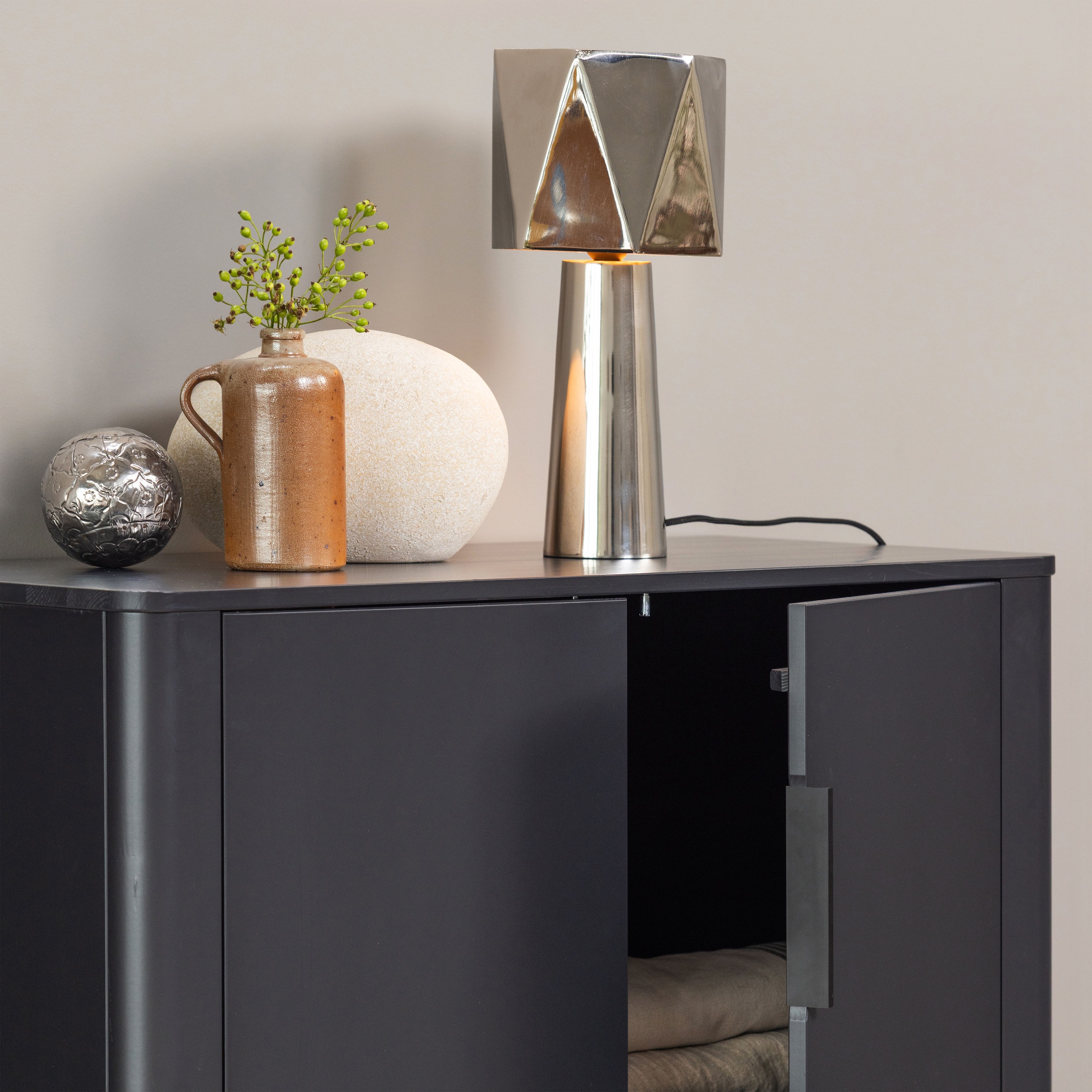 WOOOD Highboard »Gunnar FSC®-Mix Massivkiefer mit Dämpfung Funktion, 85 x 39 x 135 cm« Tragkraft 15 kg pro Boden, einfach zu montieren, sichtbare Maserung