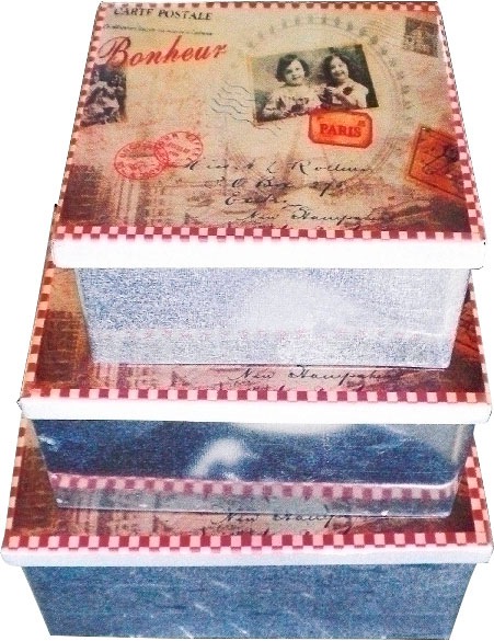 Image of Myflair Möbel & Accessoires Dekokiste »Lola«, (Set, 3 St.), Aufbewahrungsbox, aus Metall, mit Deckel bei Ackermann Versand Schweiz