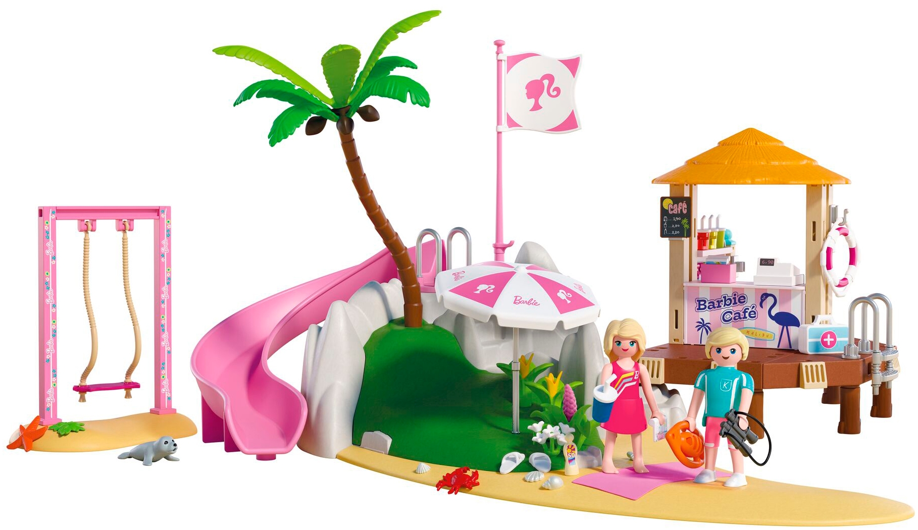 Playmobil® Jeu de construction »PLAYMOBIL x Barbie™ Strand Café (72121), Barbie™« Made in Europe