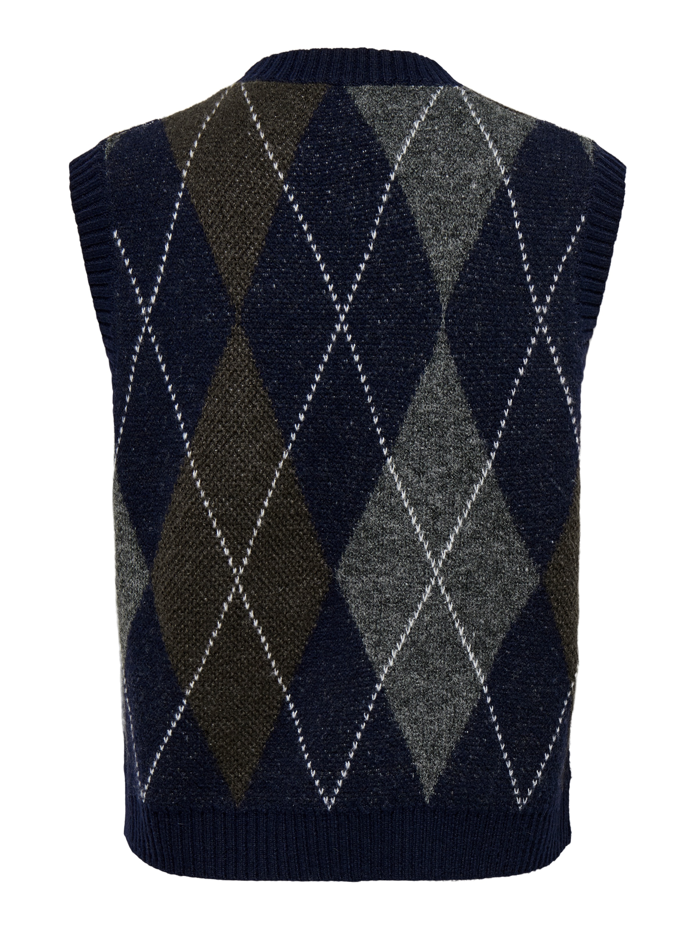 ONLY Pullunder »ONLRHOMBUS HARLEQUIN VEST KNT NOOS« Materialmix, regular fit