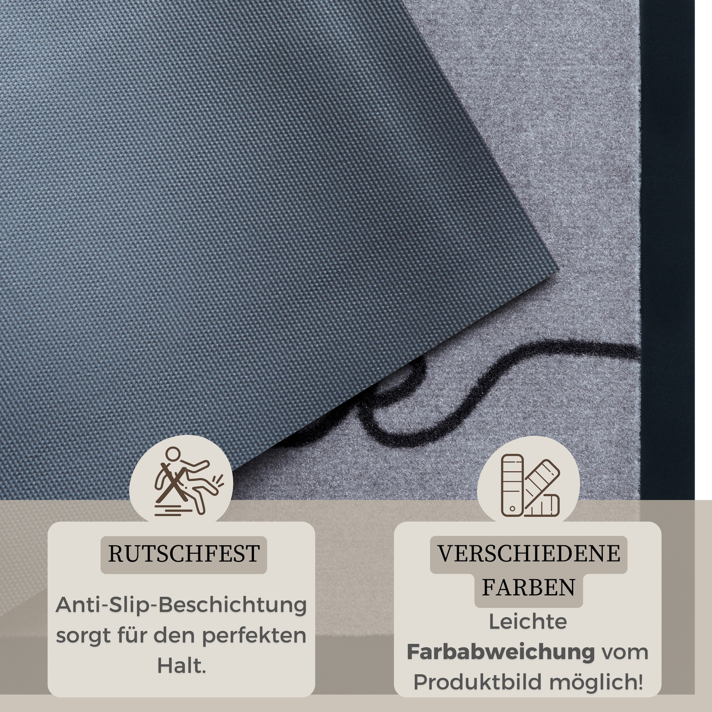 HANSE Home Fussmatte »Cozy Welcome, Türmatte«, rechteckig, 5 mm Höhe, Waschbar, Schmutzfangmatte, Outdoor, Innen, Rutschfest, Wetterfest