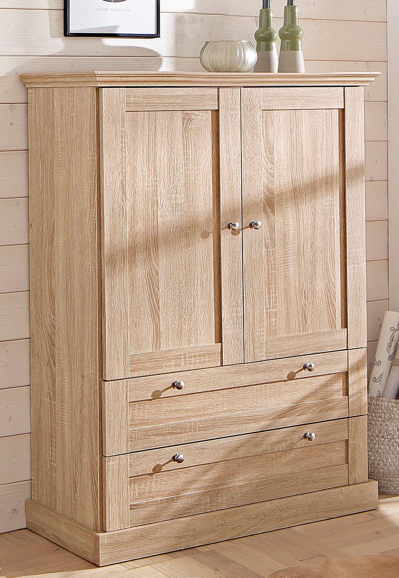 Image of Home affaire Drehtürenschrank »Binz«, Mehrzweckschrank, erstrahlt in schöner Holz-Optik, mit vielen Stauraummöglichkeiten, Höhe 130 cm bei Ackermann Versand Schweiz