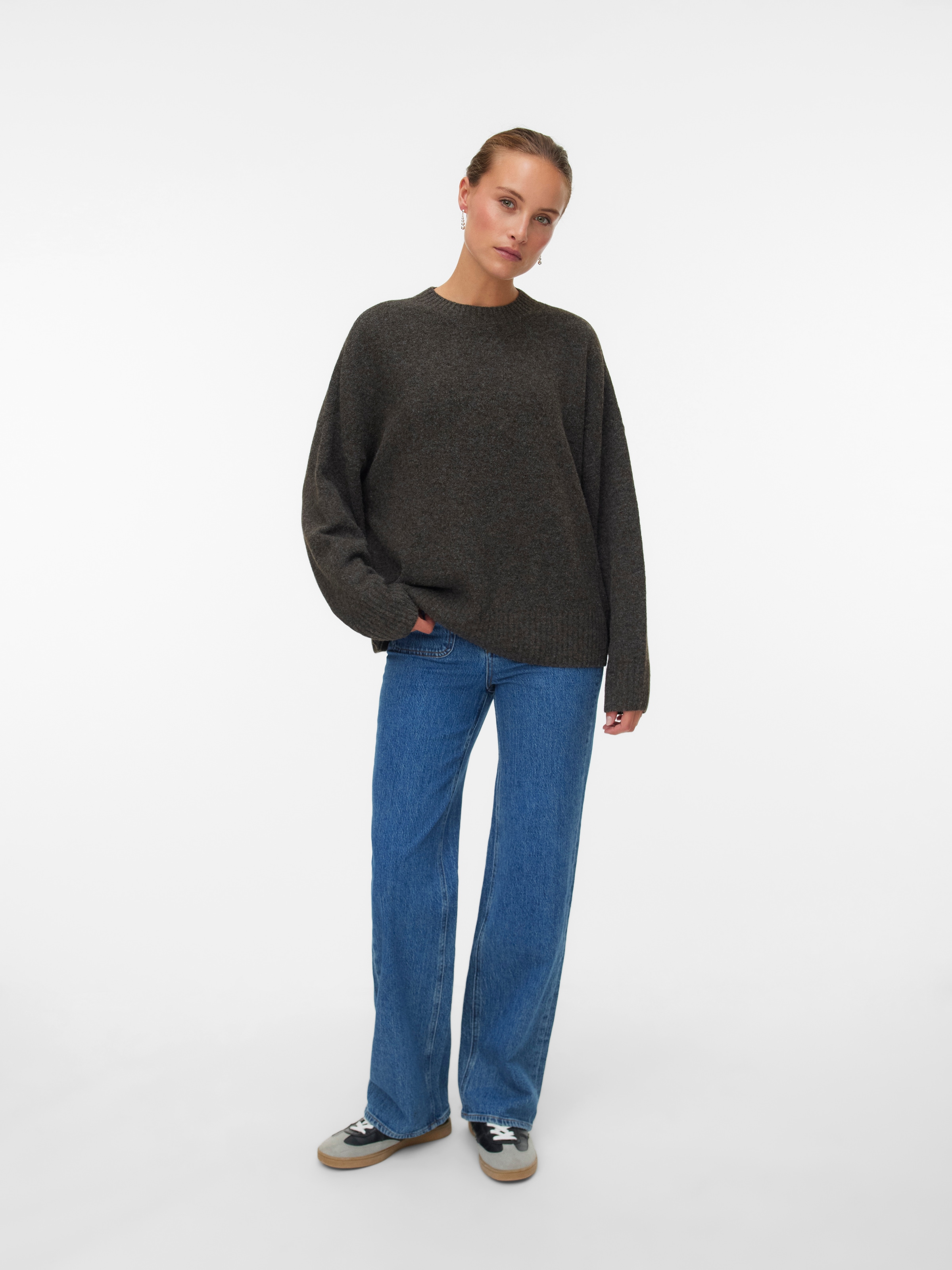 Vero Moda Strickpullover »VMBOOM LS O-NECK PULLOVER GA NOOS«