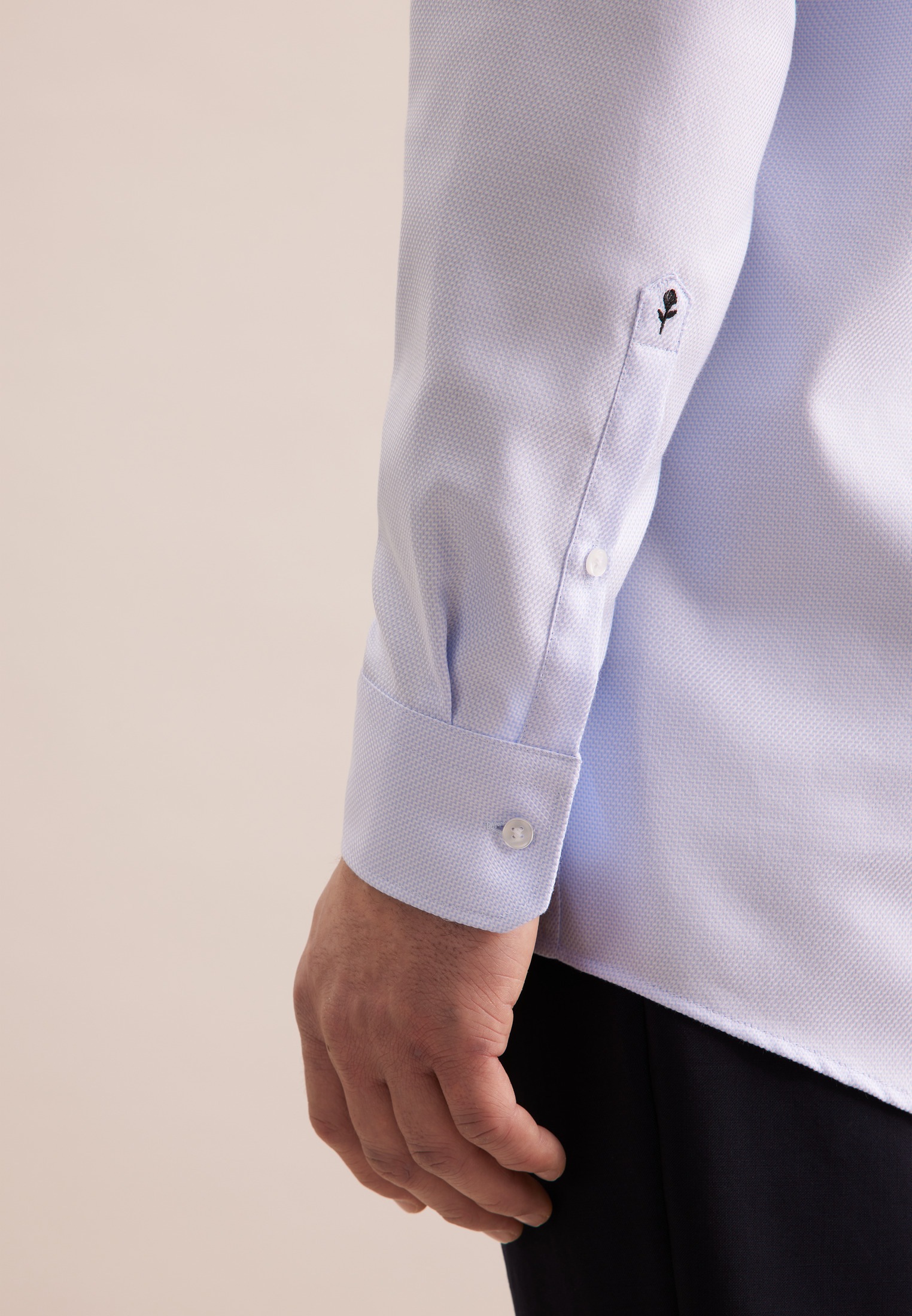 seidensticker Businesshemd »Schwarze Rose« Regular 1/1 Extra lang Kentkragen Struktur