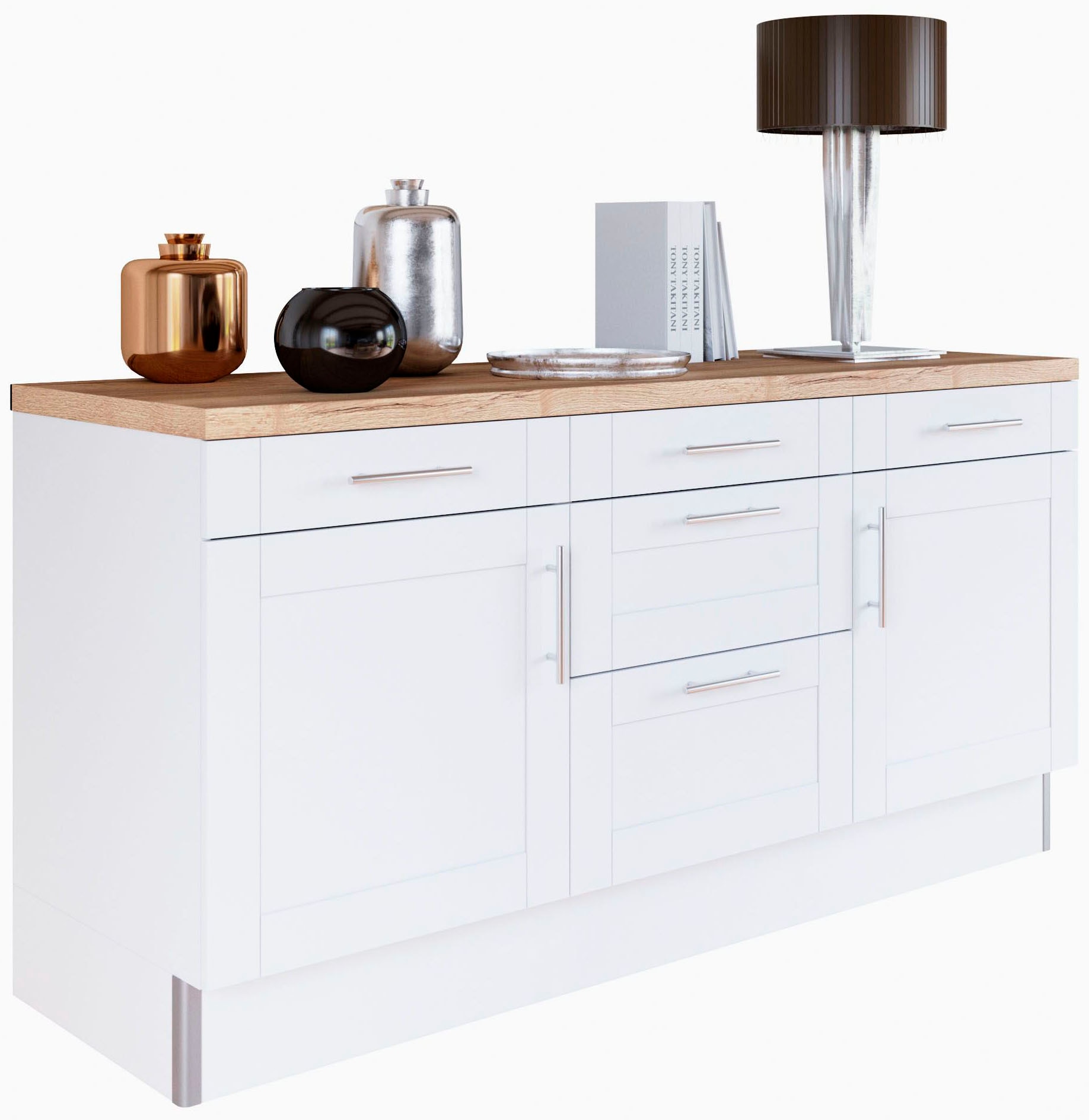 KOCHSTATION Küche »KS-Ahus«, 180 cm breit, ohne E-Geräte, Soft Close Funktion, MDF Fronten