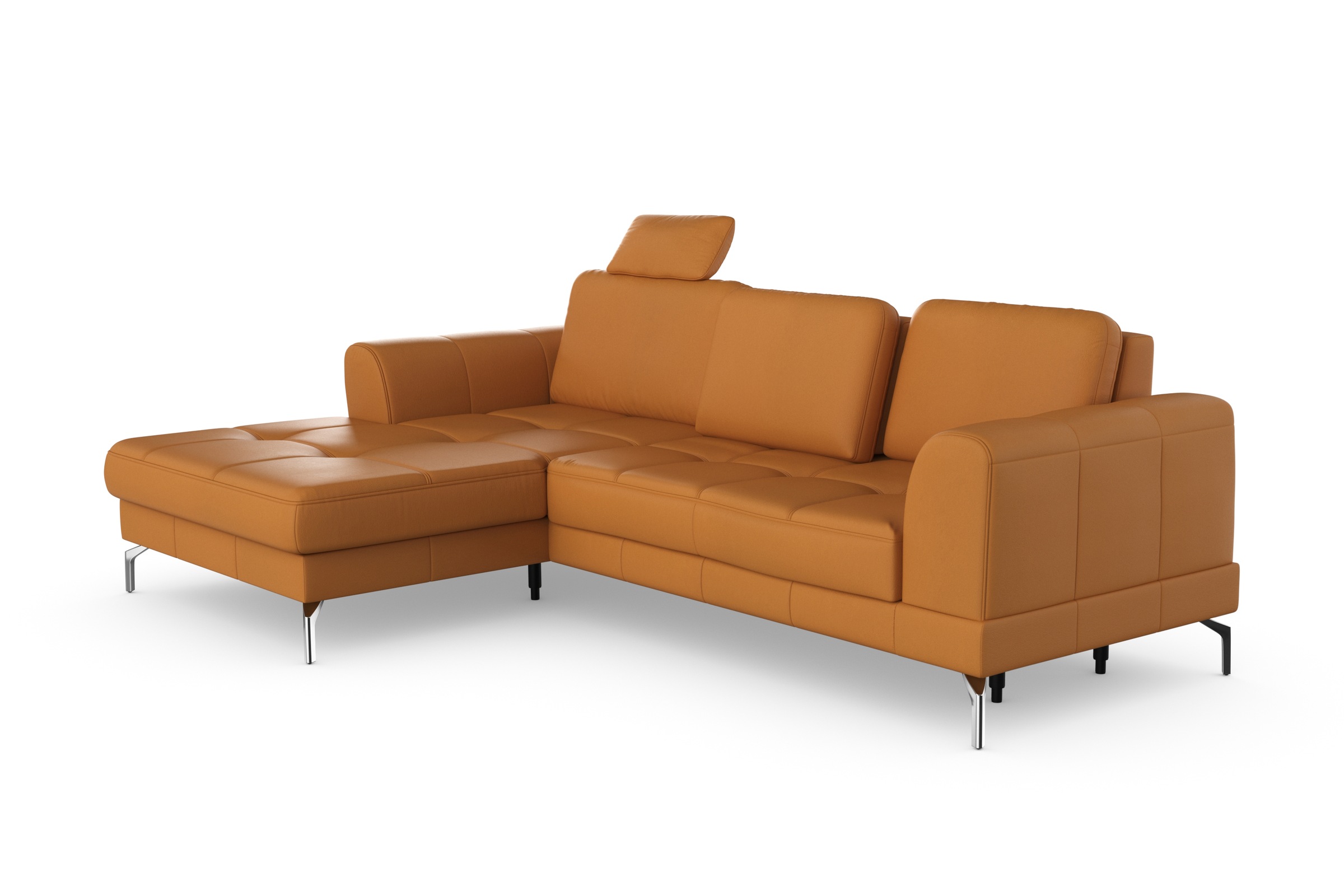 sit&more Ecksofa »Bendigo L-Form«, inklusive Sitztiefenverstellung, Bodenfreiheit 15 cm, 2 Fussfarben