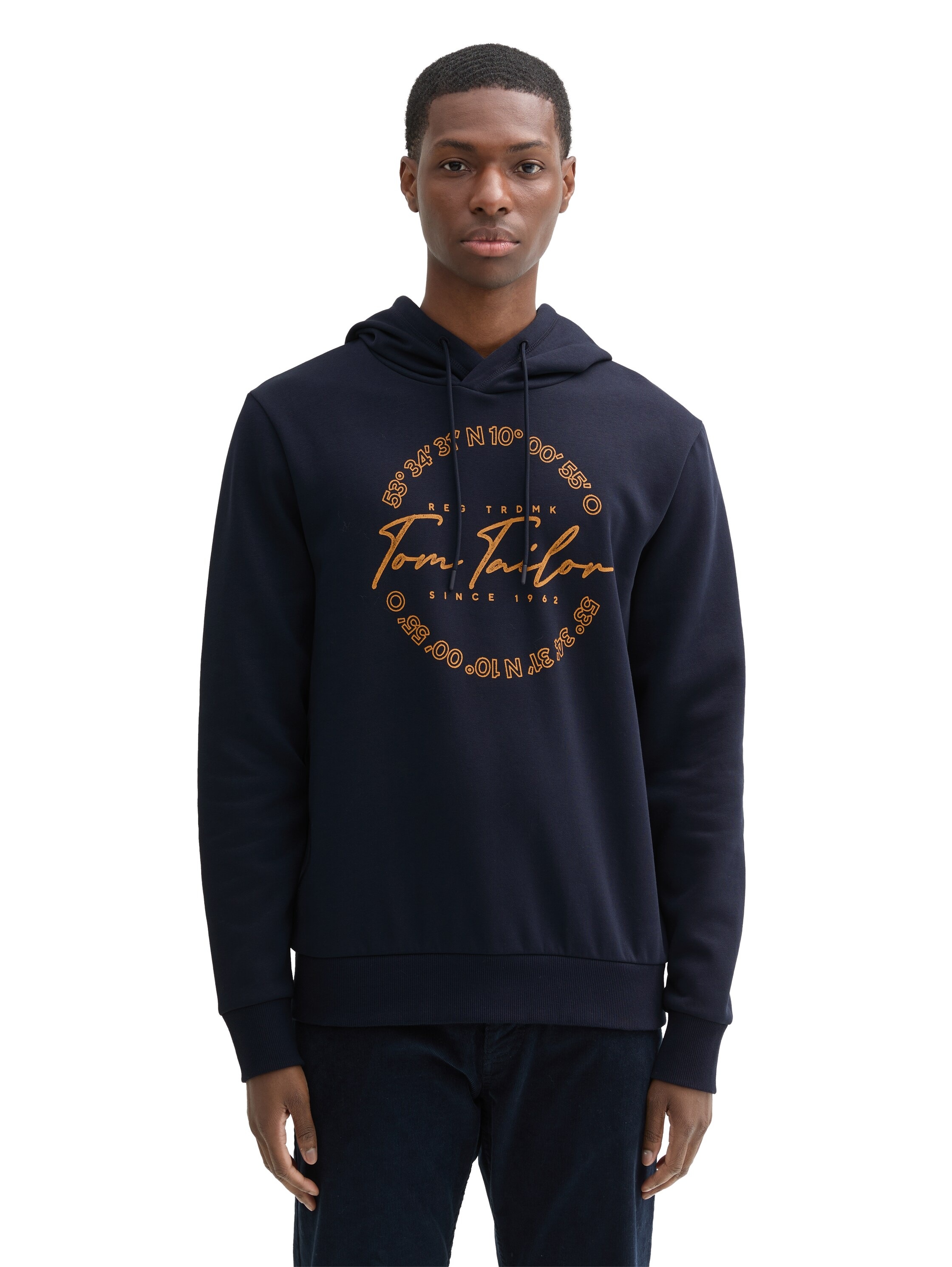 Image of TOM TAILOR Kapuzensweatshirt, mit grossem Logo-Frontprint