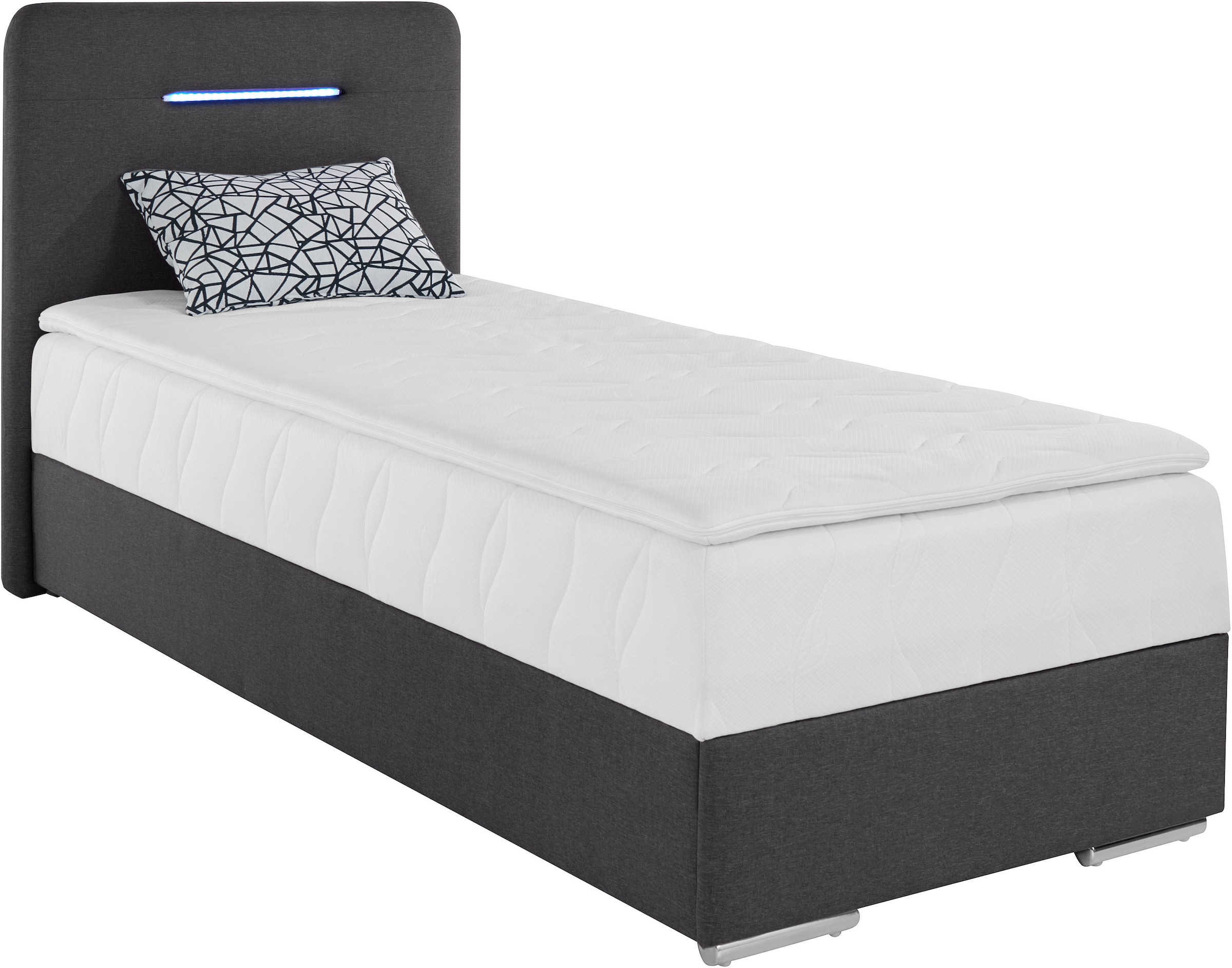 COTTA Lit de boxe »Lighstar« inklusive LED-Beleuchtung, Topper, Bettkasten und Zierkissen
