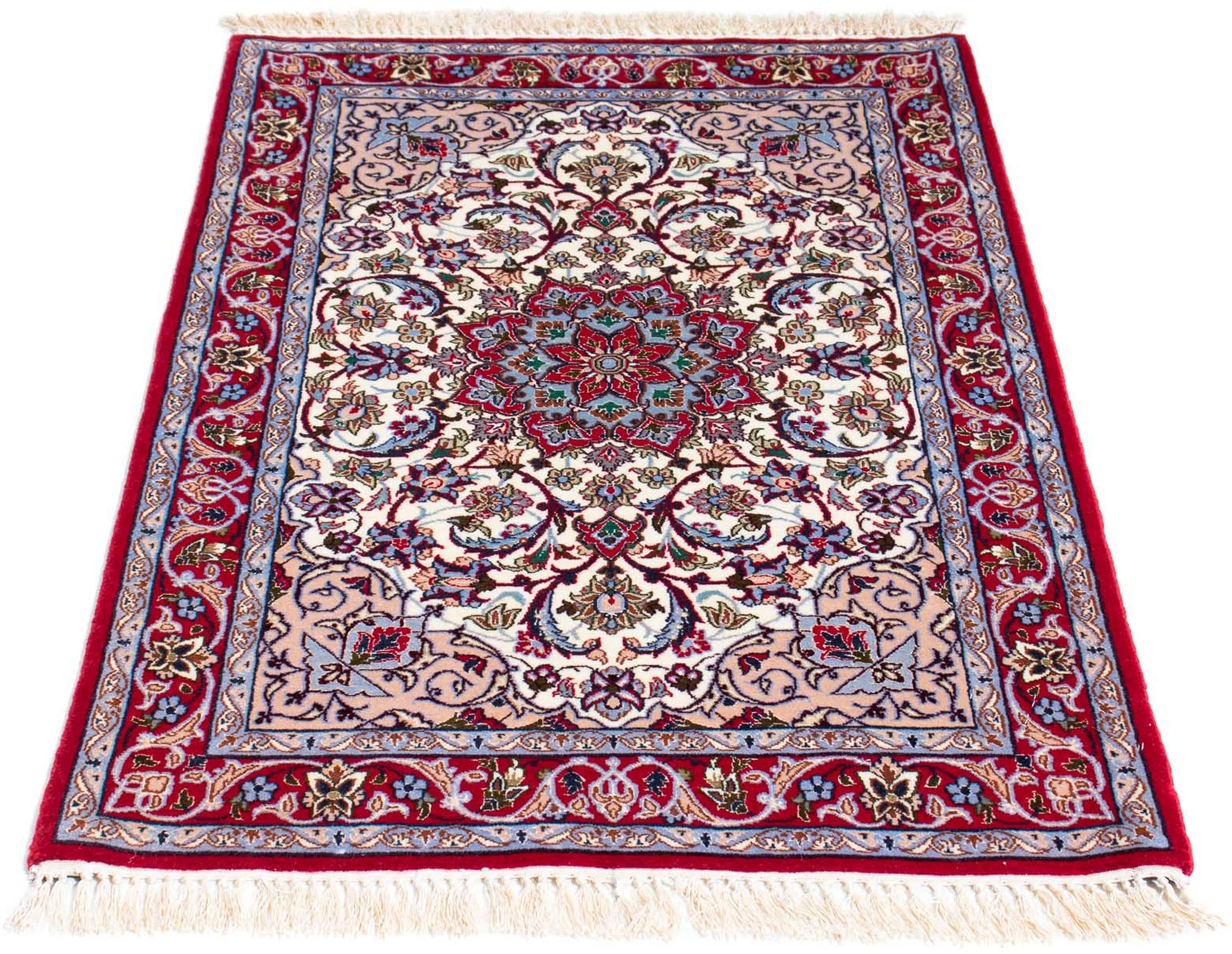 Image of morgenland Orientteppich »Perser - Isfahan - Premium - 105 x 70 cm - beige«, rechteckig, 6 mm Höhe, Wohnzimmer, Handgeknüpft, Einzelstück mit Zertifikat bei Ackermann Versand Schweiz