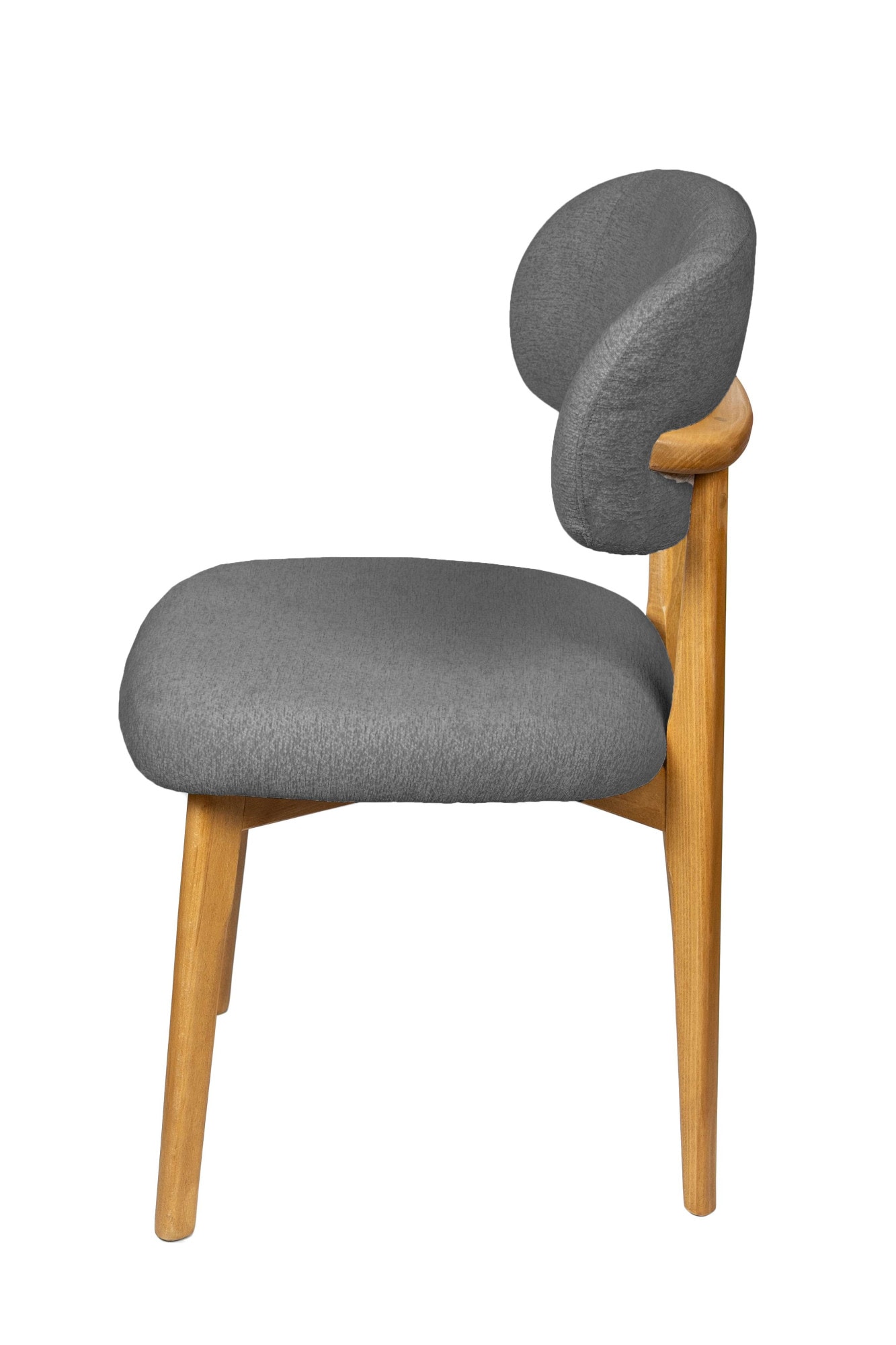 Home affaire Esszimmerstuhl »Nomo Polsterstuhl, Küchenstuhl, 4-Fussstuhl« () 2 Stk.Chenille, Massivholzbeine, Retro