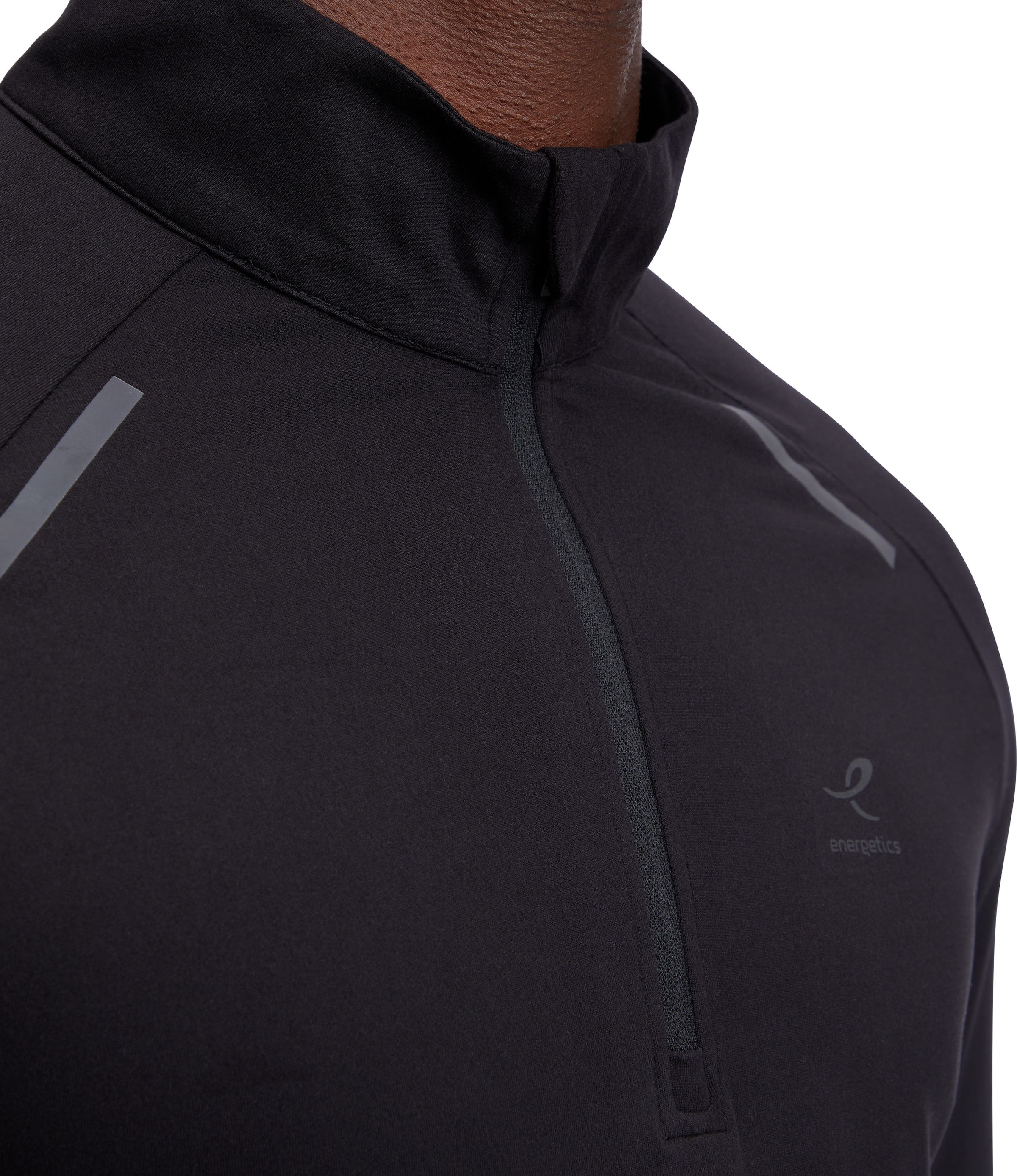 Energetics T-shirt de course »HE.-LANGARMSHIRT CUSCO IV M« col roulé, demi-fermeture éclair, pour tenues de sport, avec technologie DRY PLUS