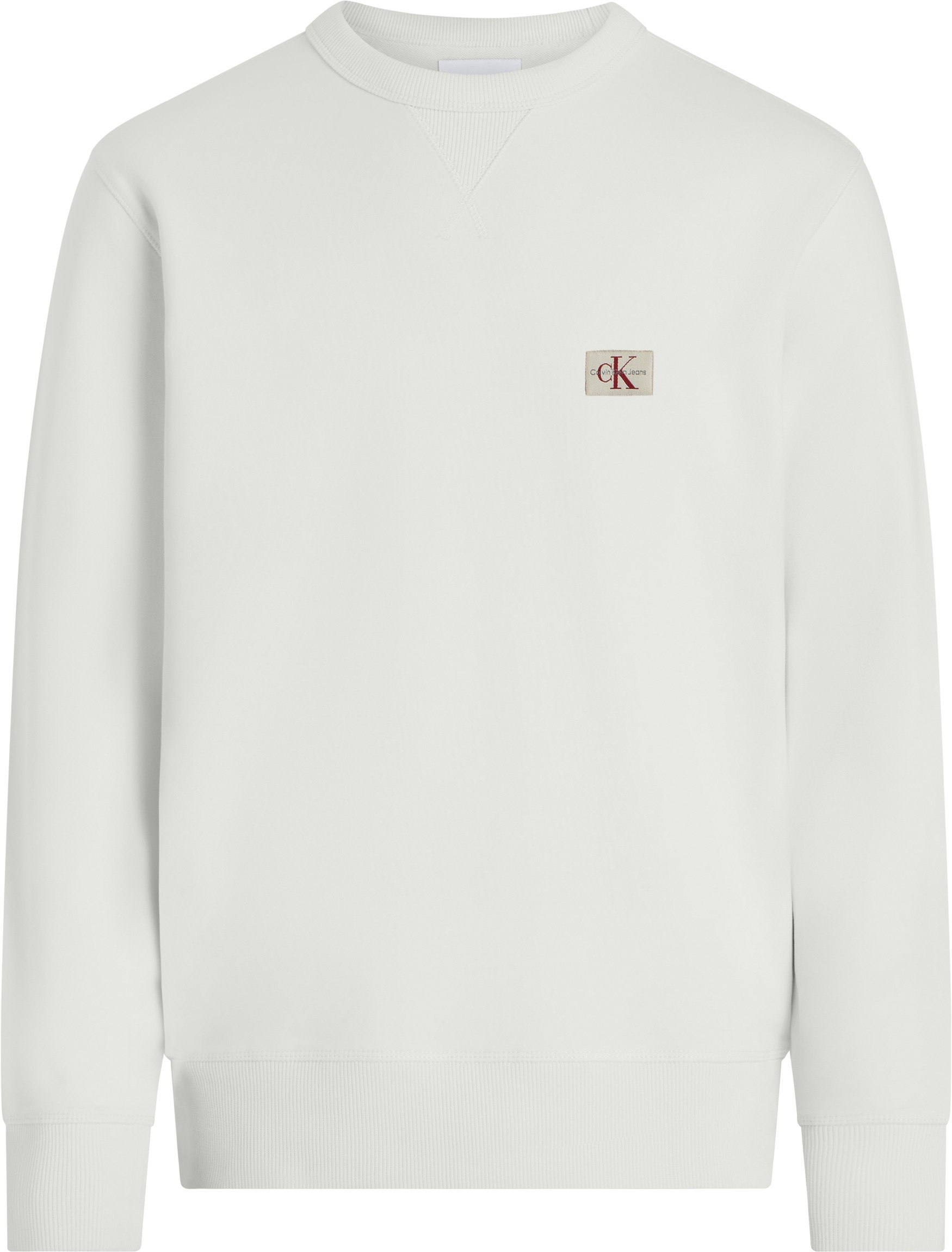 Calvin Klein Jeans Sweatshirt »WOVEN LABEL CREW NECK«, Logostickerei