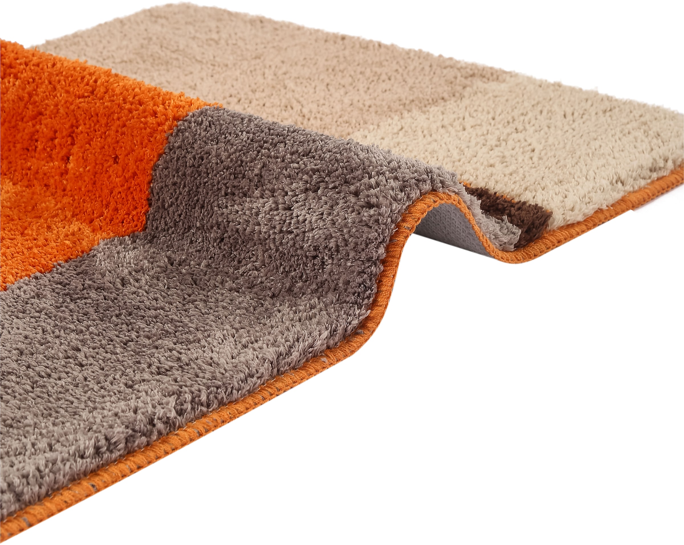 my home Badematte »Belio, Badvorleger, Badezimmer Teppich« Höhe 20 mm rutschhemmend beschichtet fussbodenheizungsgeeignet | schnell trocknend | strapazierfähig Badematte, Badteppich, Badematten auch als 2 tlg. Set erhältlich, bunt