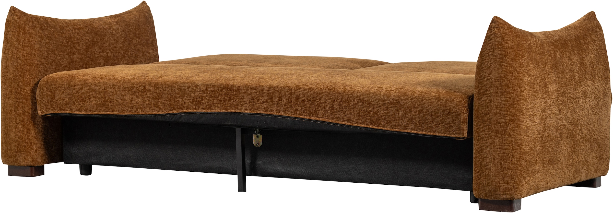 WOOOD Schlafsofa »Jonne Strukturbezug mit Schlaffunktion, H 92 x B 233 x T 105 cm« Tragkraft 220 kg, Sitzbreite 192 cm, Geringe Verschleissfestigkeit
