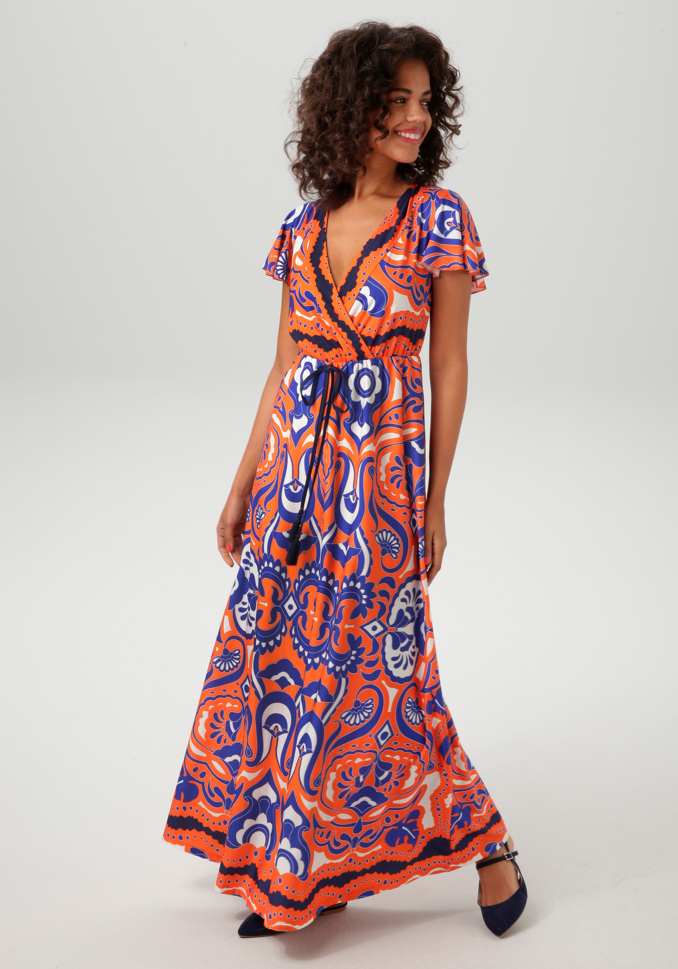 Aniston CASUAL Maxikleid, mit extravagantem, grossflächigem Druck