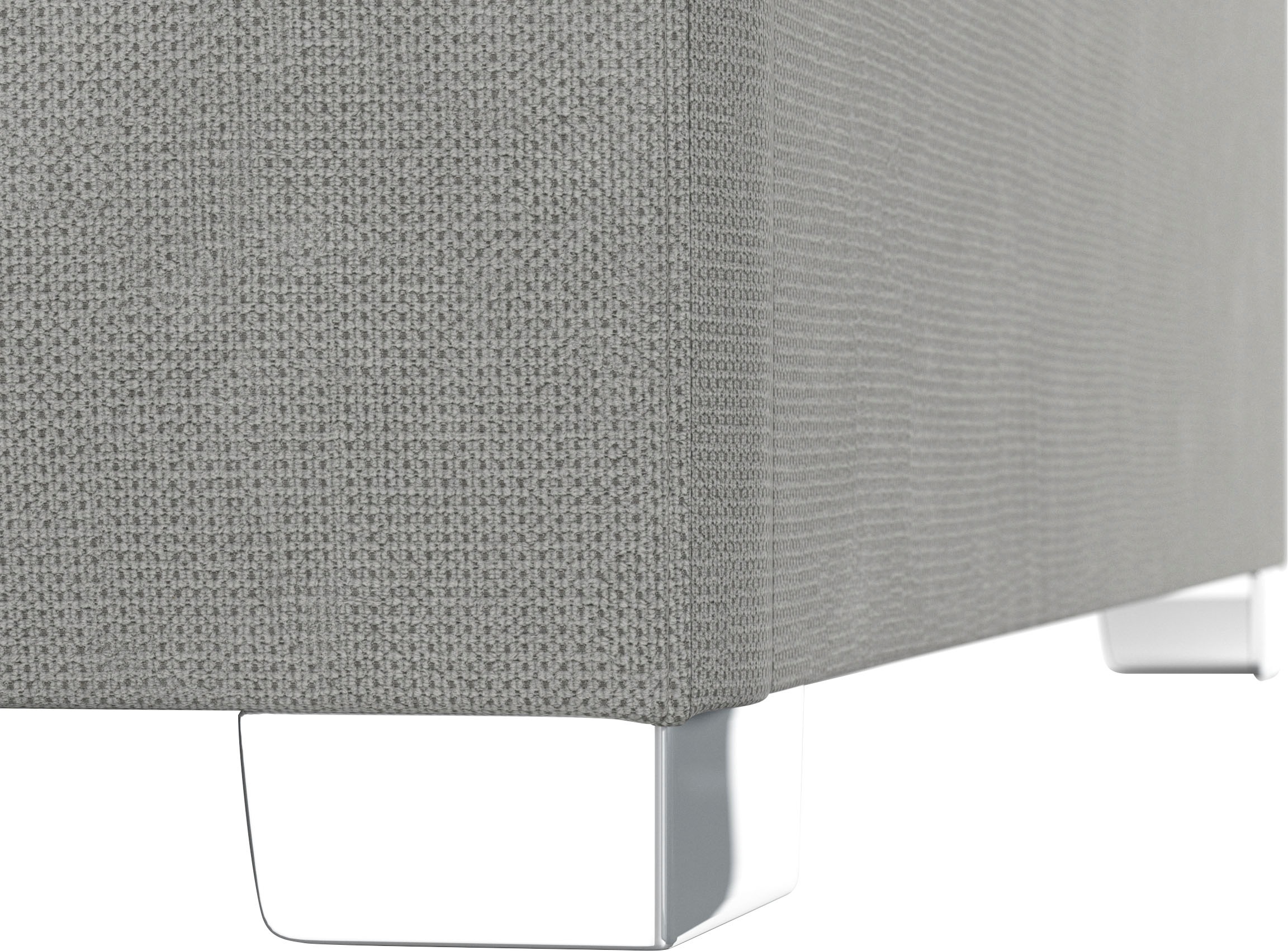 DOMO collection Ecksofa »Anzio in kubischer Formensprache, flache Armlehnen, L-Form«, Wahlweise mit Bettfunktion und Federkern für hohen Sitzkomfort